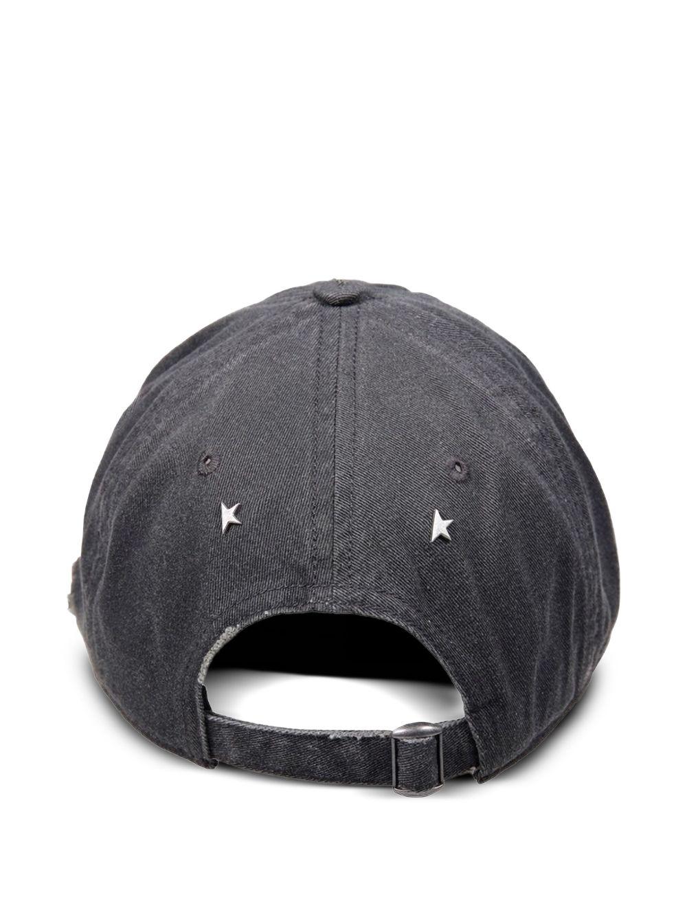 logo-embroidered distressed cap Product Image