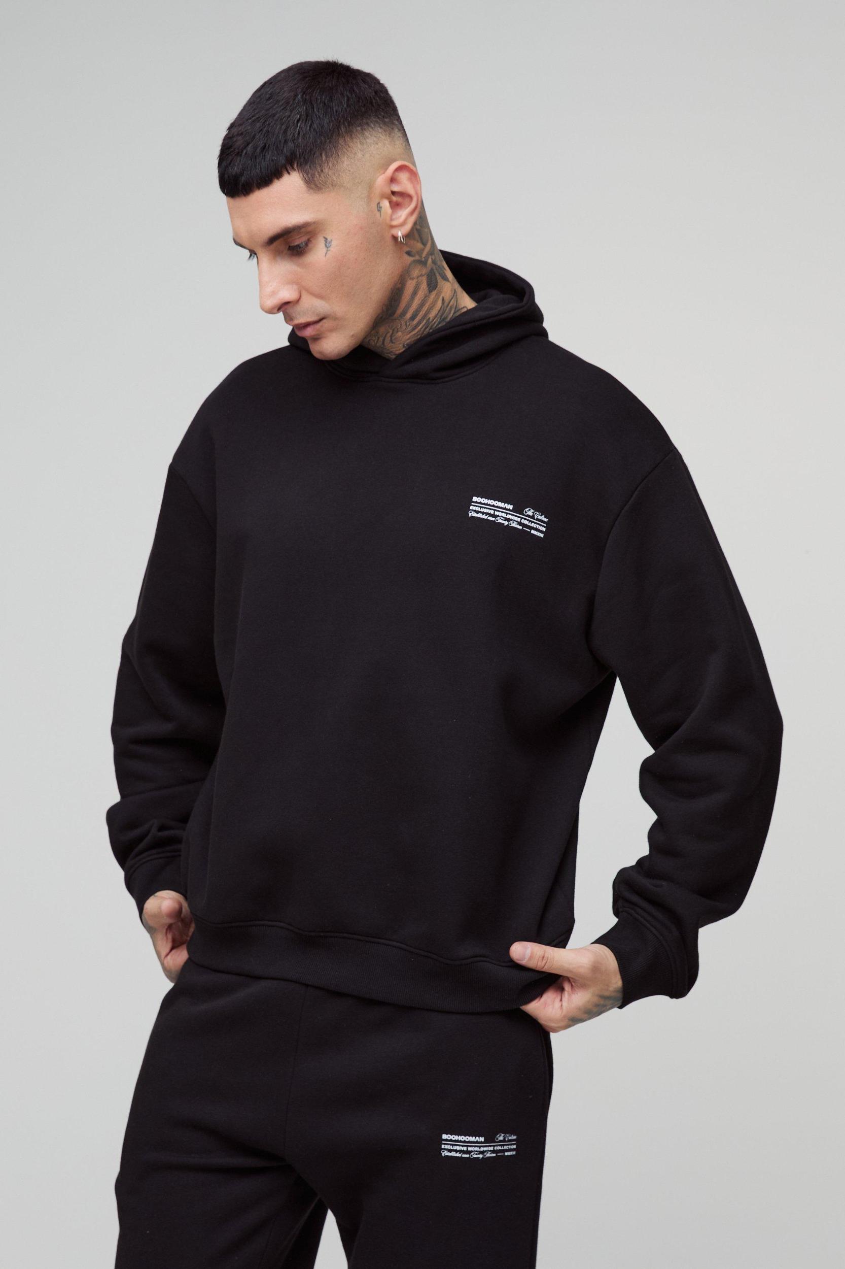 Tall Oversized Boxy Man Hooded Tracksuit | boohooMAN USA Product Image