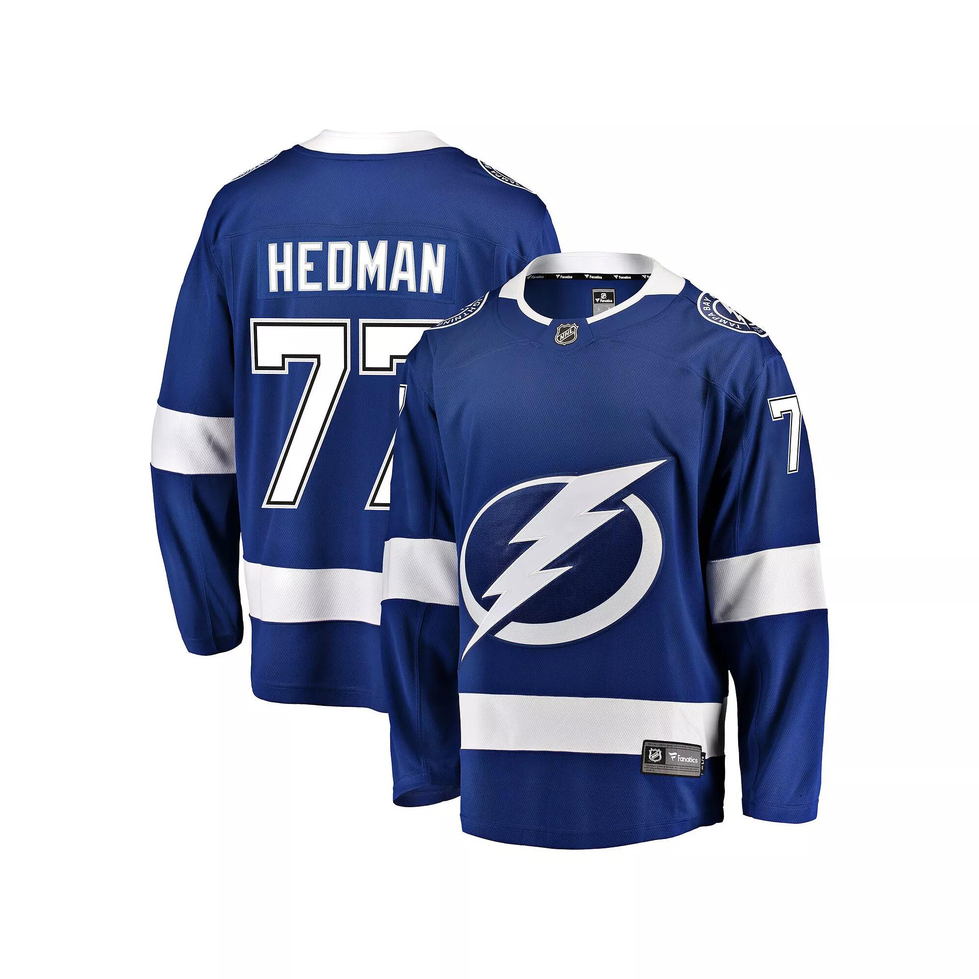 Men's Fanatics Branded Victor Hedman Blue Tampa Bay Lightning Home Premier Breakaway Player Jersey,  Product Image