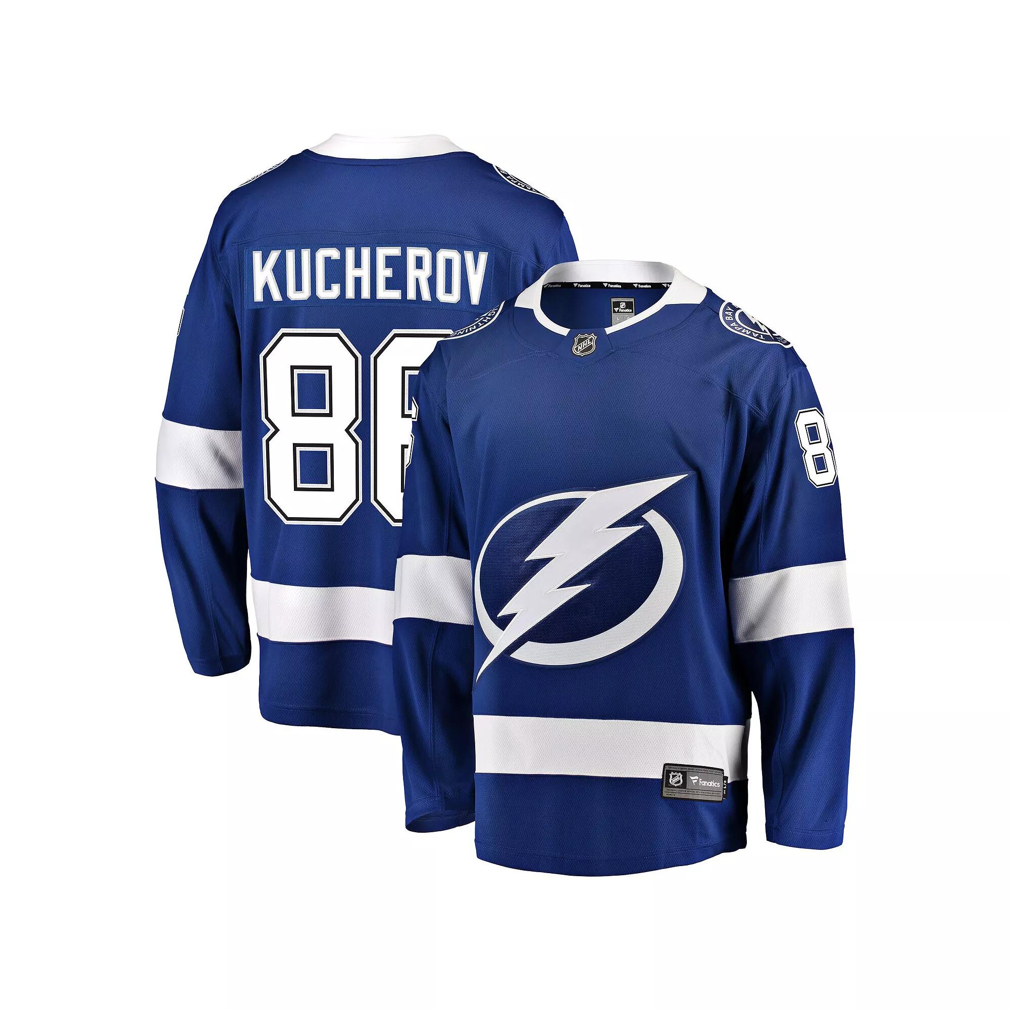 Men's Fanatics Nikita Kucherov Blue Tampa Bay Lightning Home Breakaway Player Jersey,  Product Image