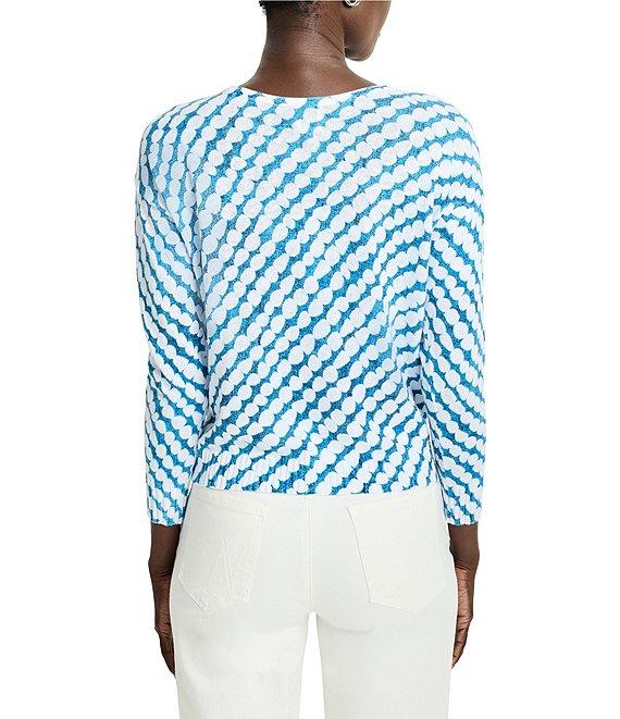 NIC + ZOE Pebble Dream Supersoft Knit Round Neck Bracelet Sleeve Top Product Image