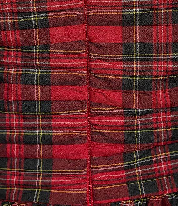 Antonio Melani Elvira Plaid Tie Square Neck Long Puffed Sleeve Blouse Product Image