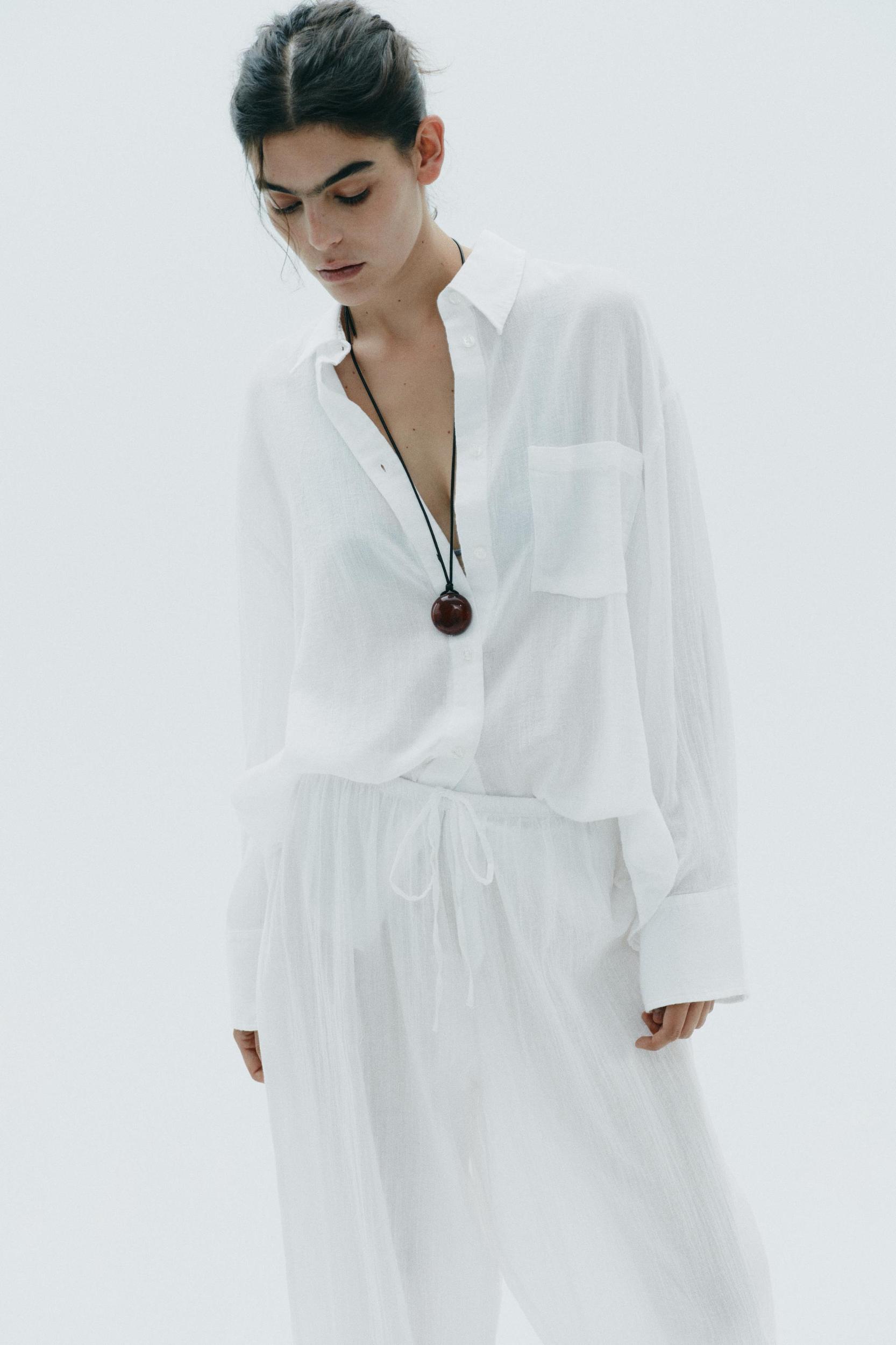 OVERSIZED GAUZE SHIRT Product Image