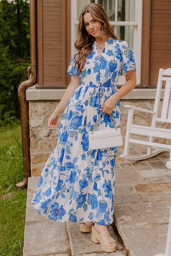 Catalina Island Views Floral Maxi Dress Product Image