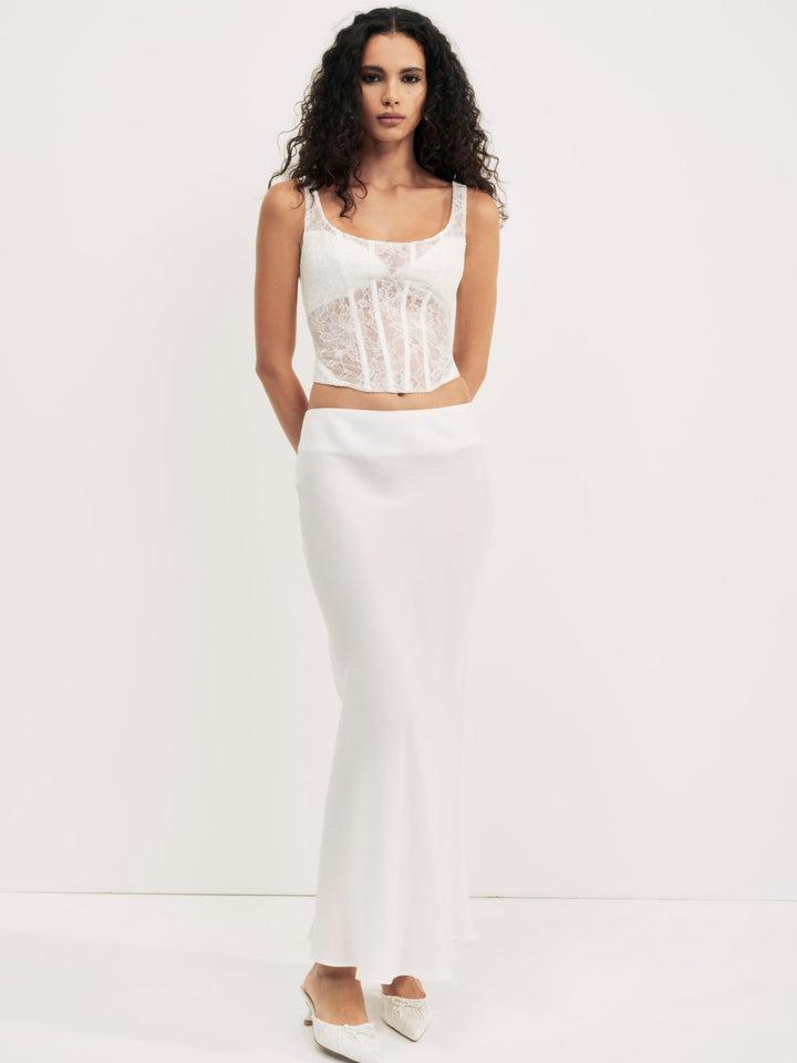 Lena Maxi Skirt — Cream Product Image