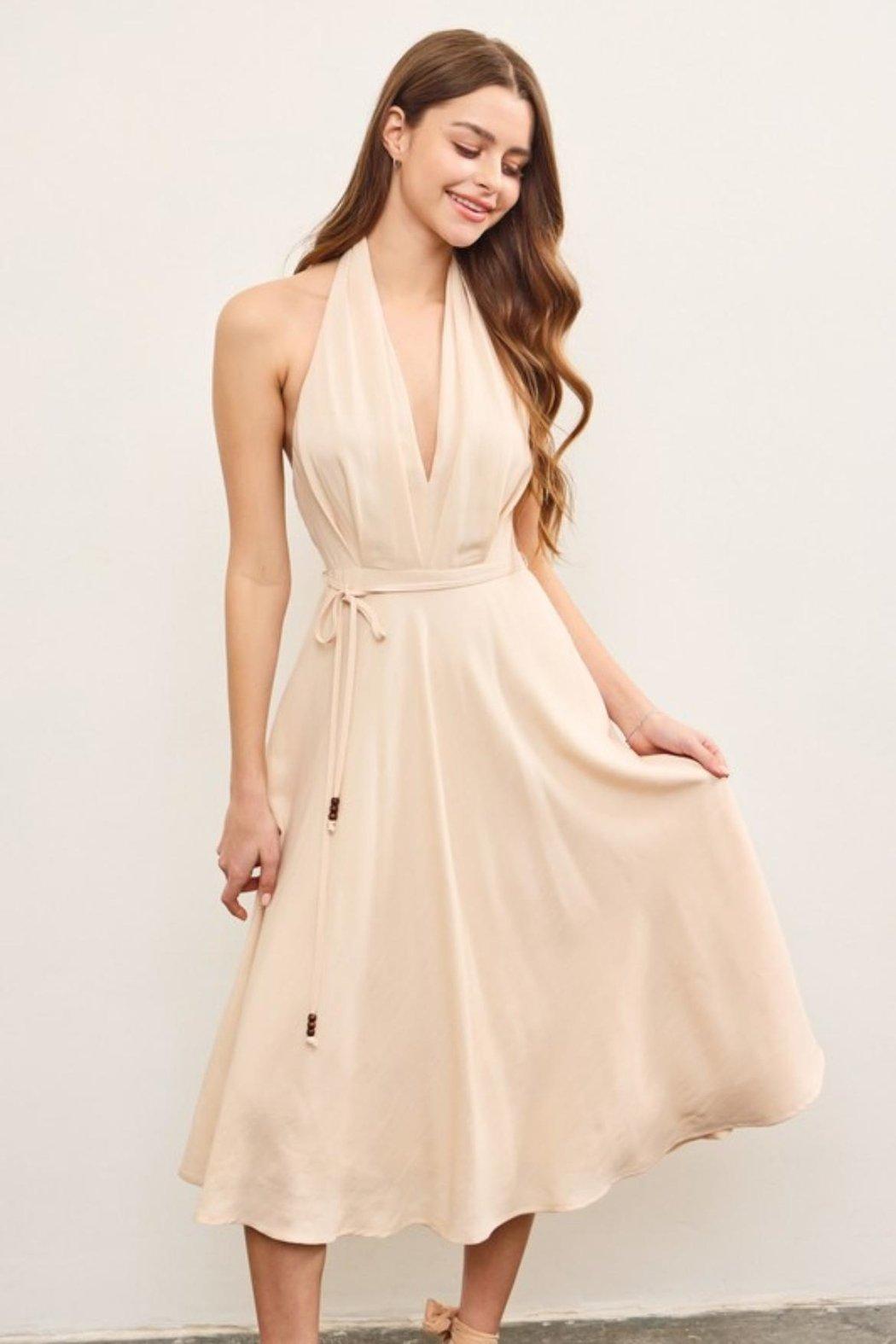 Halter Midi Dress Product Image