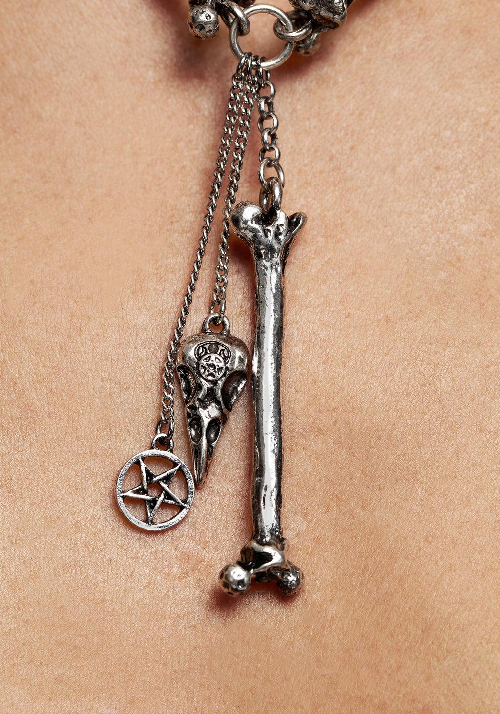 Osteomancy Raven Skull Necklace Product Image