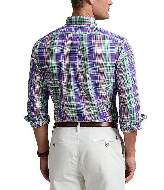 Polo Ralph Lauren Classic Fit Performance Stretch Oxford Plaid Long Sleeve Woven Shirt Product Image