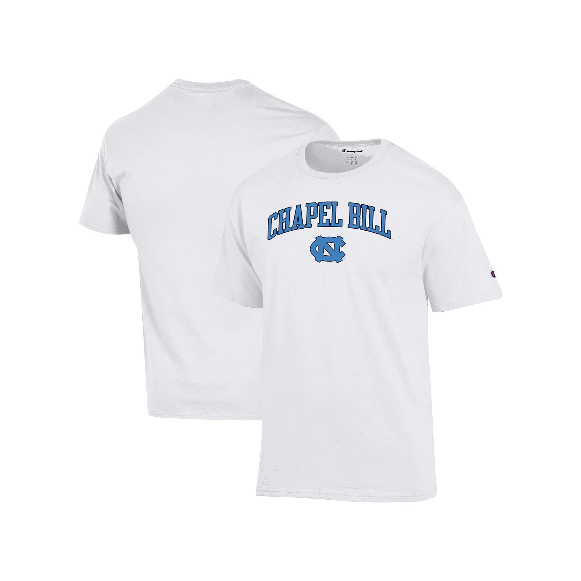 Men's Champion White North Carolina Tar Heels Chapel Bill T-Shirt,  Product Image