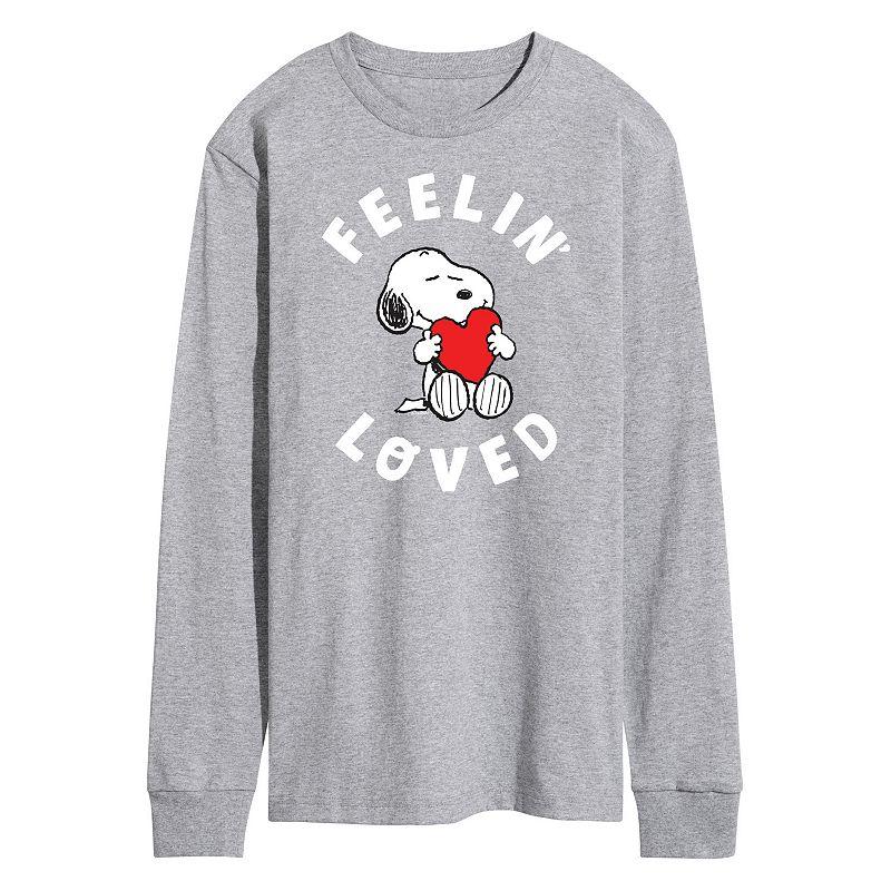 Men's Peanuts Feelin Loved Long Sleeve Tee,  Product Image