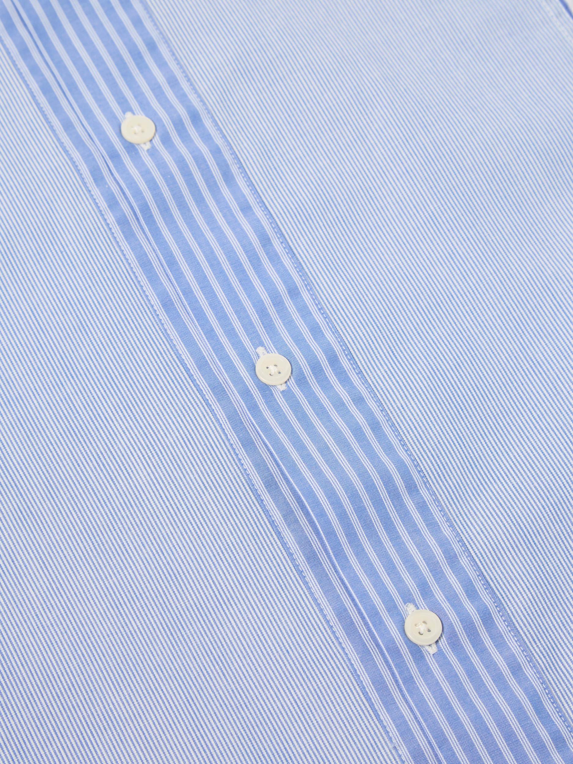Universal Works Border Panel Shirt in Blue/White Classic Principe Mix Product Image
