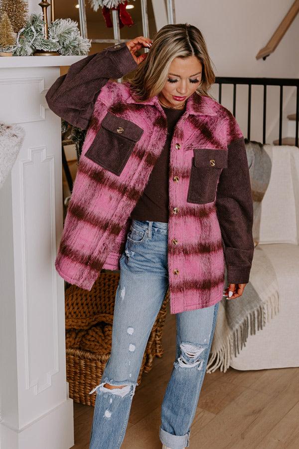 Cooler Weather Wishes Plaid Jacket Product Image