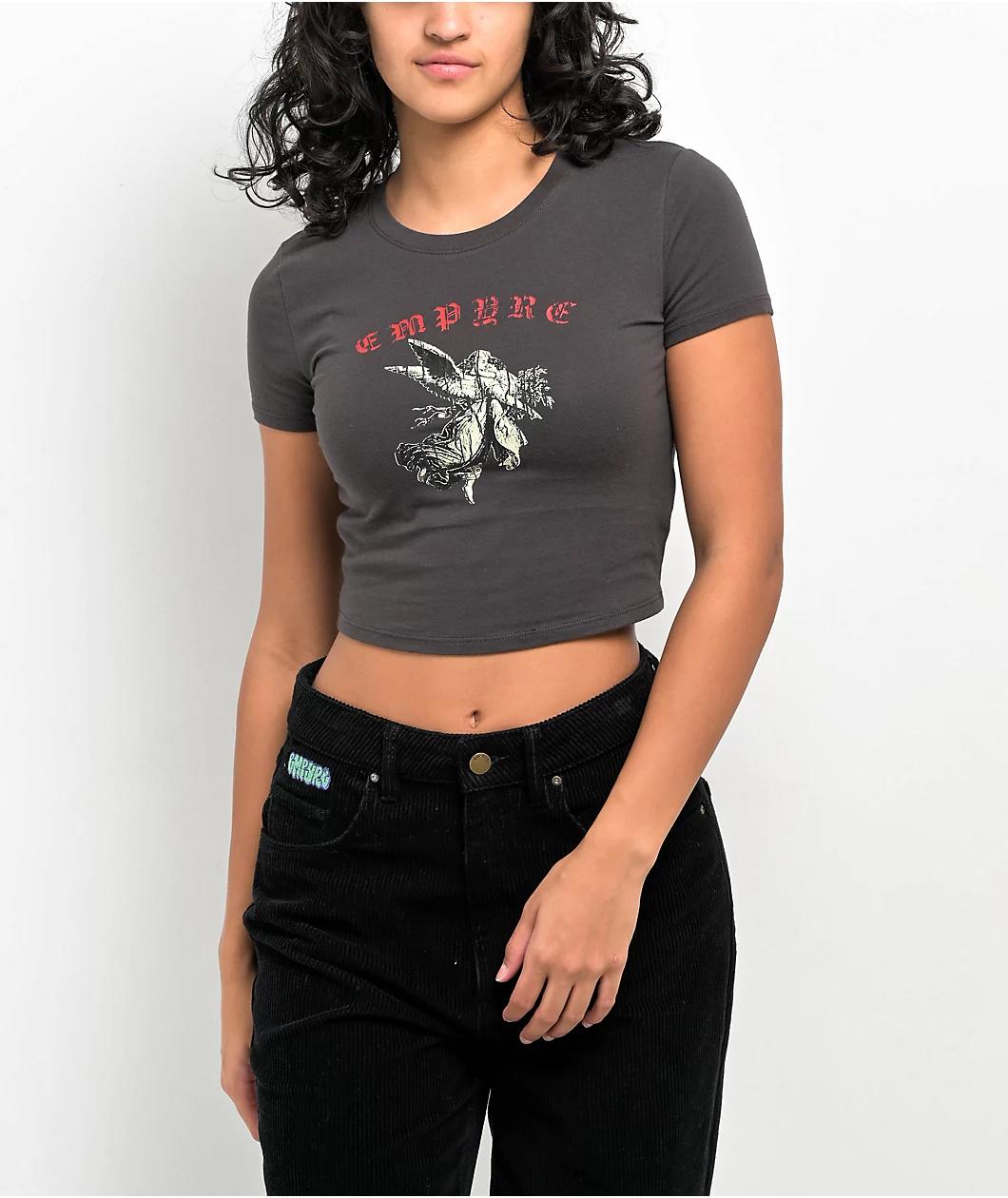 Empyre Amina Vice Virtues Black Crop T-Shirt Product Image