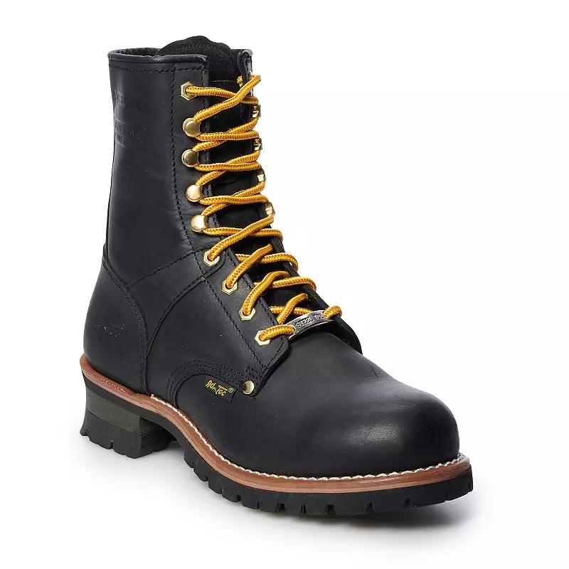 AdTec 1428 Men's Water Resistant Steel Toe Logger Work Boots,  Product Image