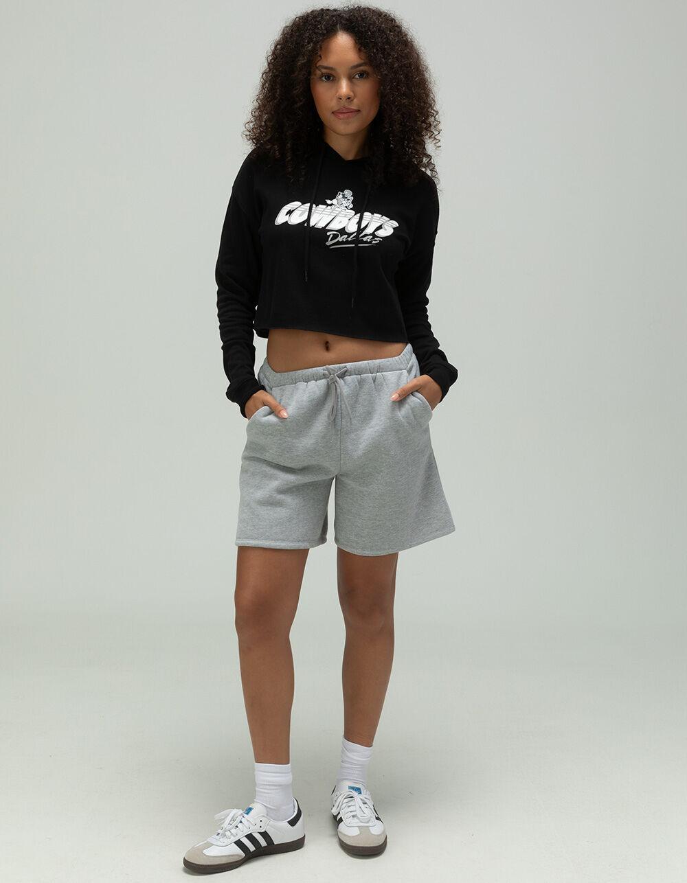 WEAR BY ERIN ANDREWS Dallas Cowboys Womens Crop Hoodie - BLACK Product Image