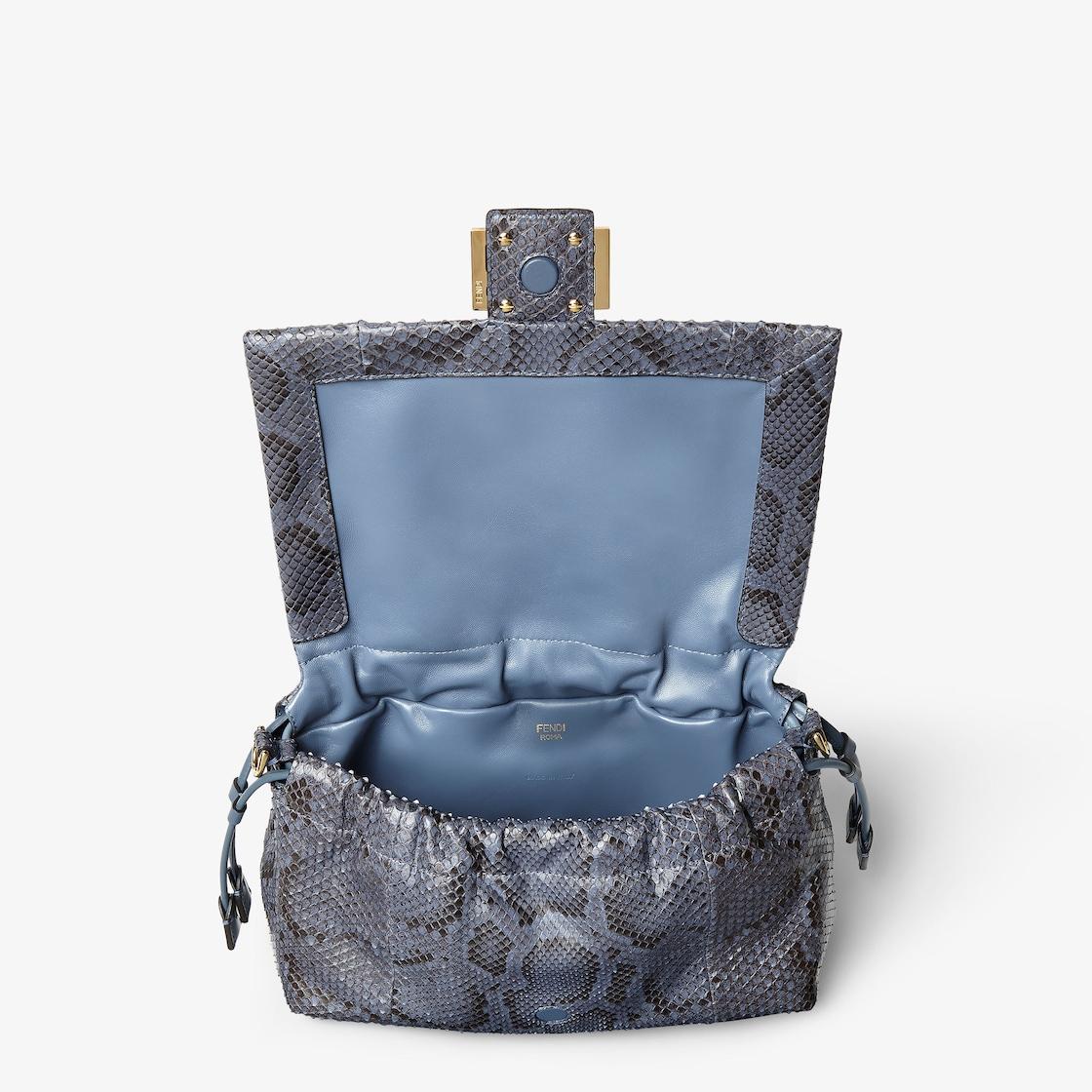 Mamma Baguette MediumBlue python bag Product Image