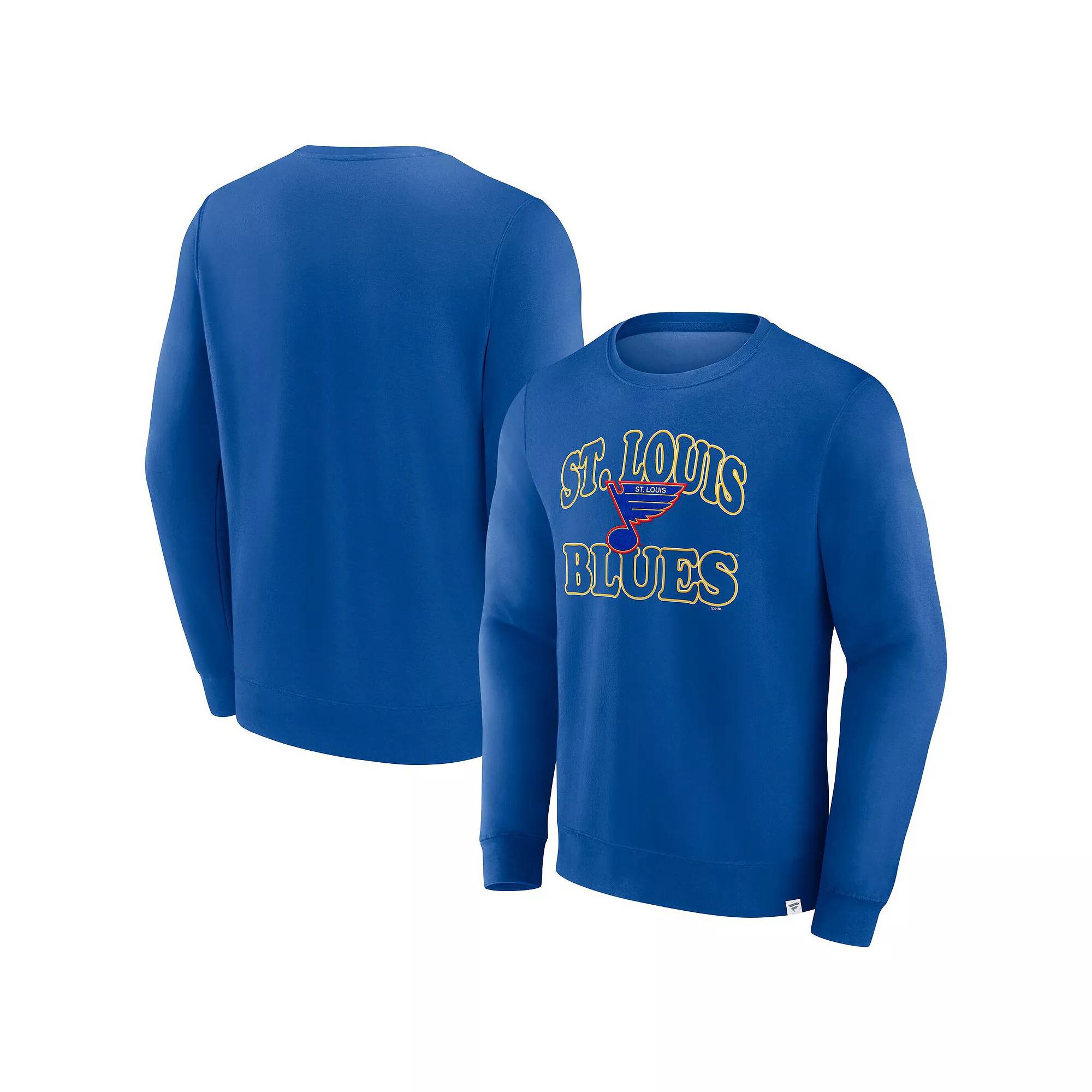 Men's Fanatics  Royal St. Louis Blues Fleece Pullover Sweatshirt, Size: 2XL Product Image