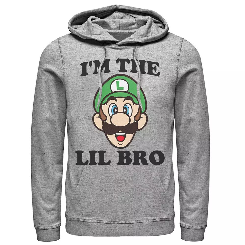 Men's Nintendo Super Mario Luigi Lil Bro Hoodie,  Product Image