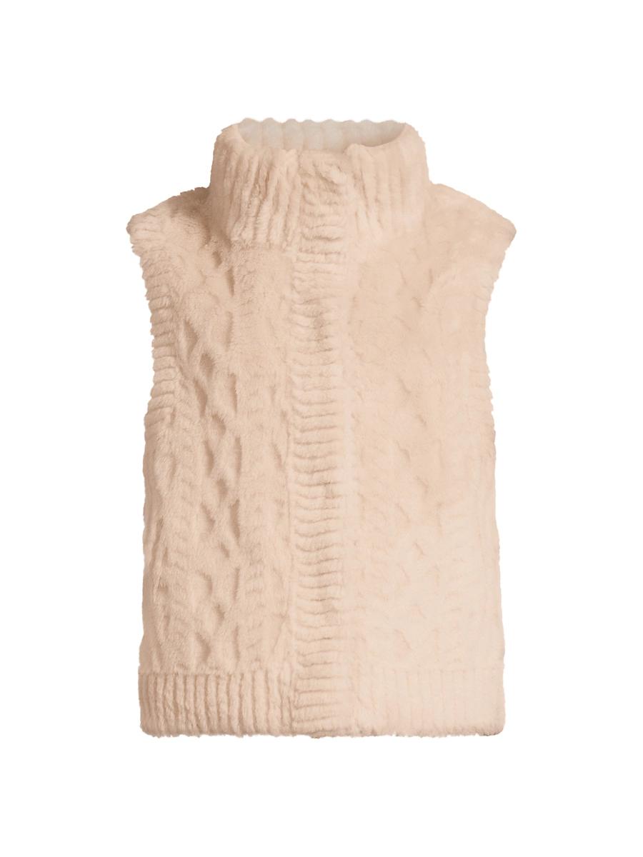 Womens Textured Wool Cardigan Vest Product Image