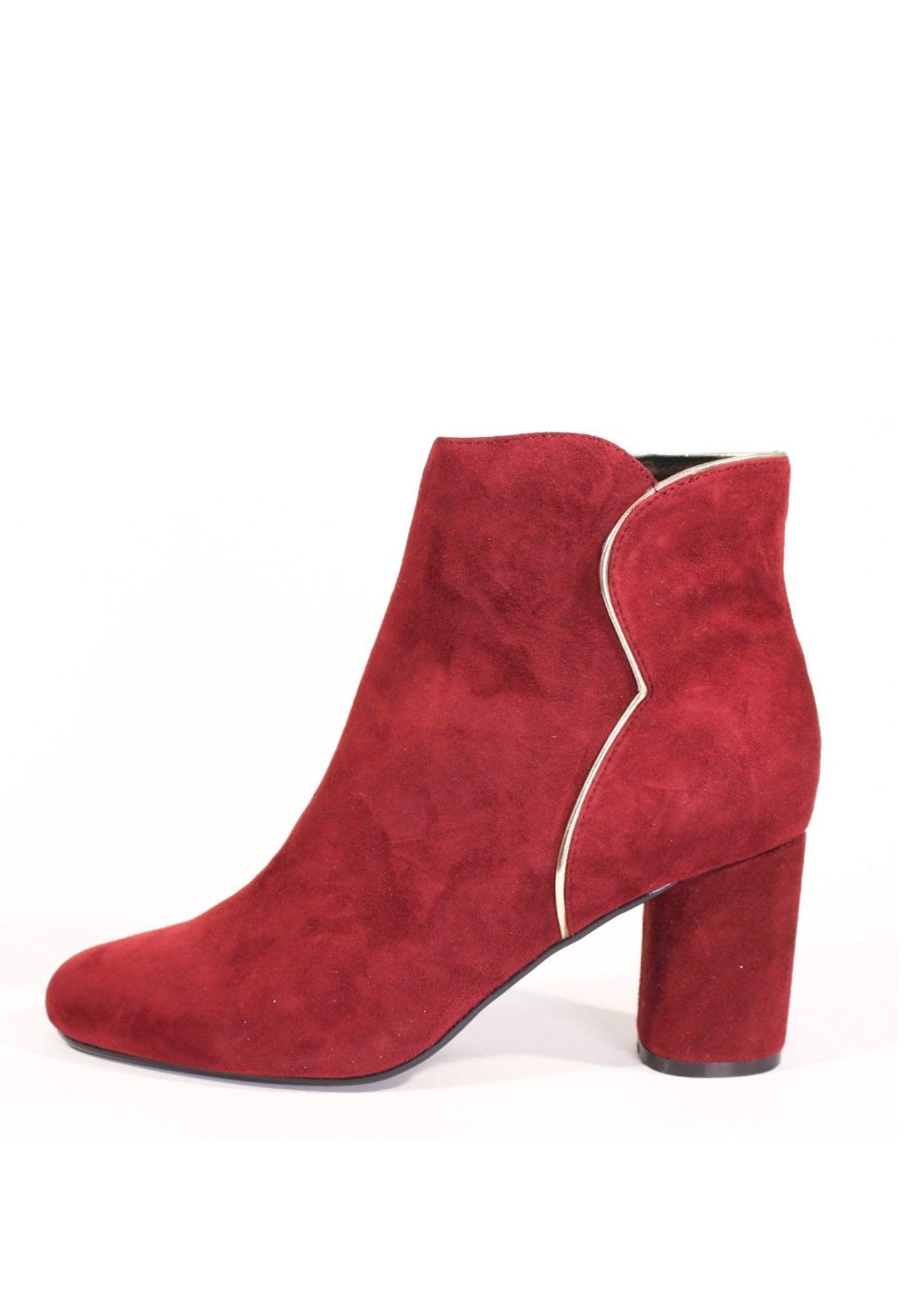 Tatiana Scallop Suede Booties Product Image