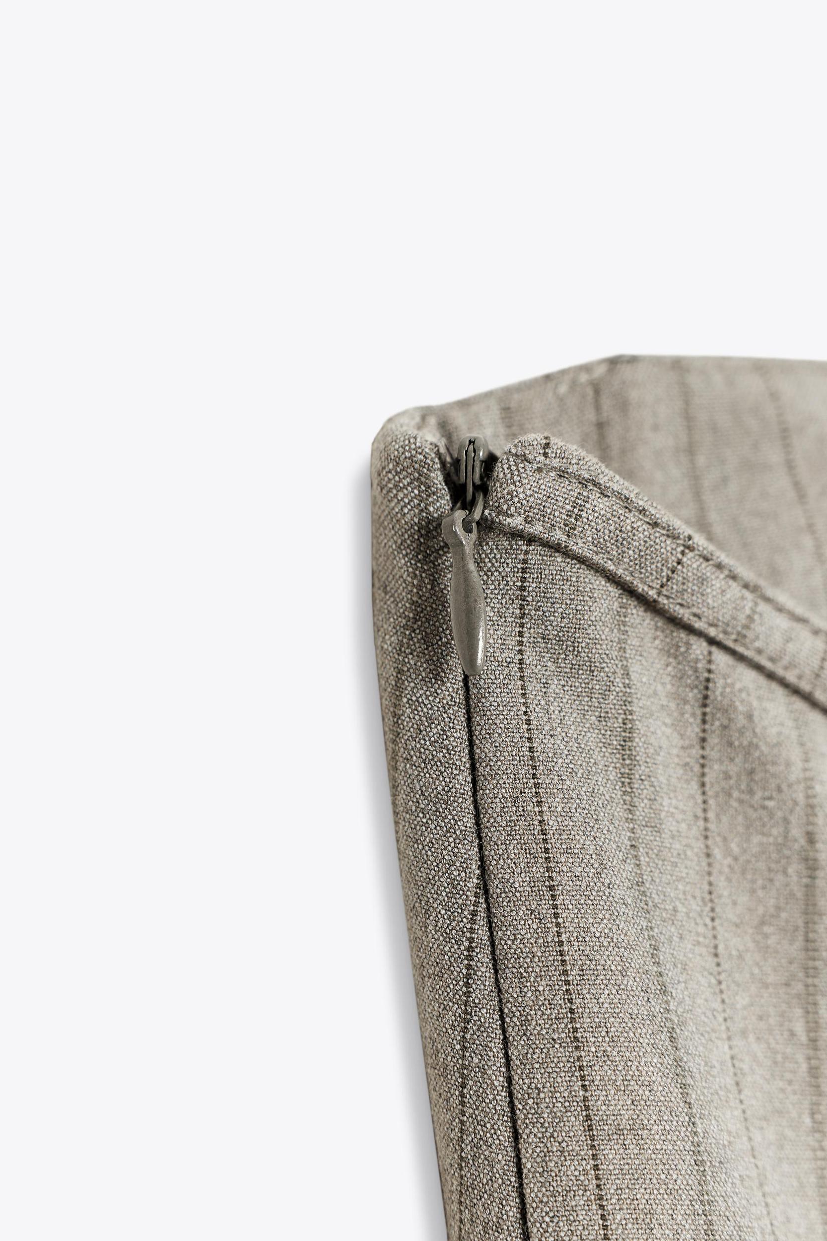 STRAPLESS PINSTRIPE DRESS Product Image