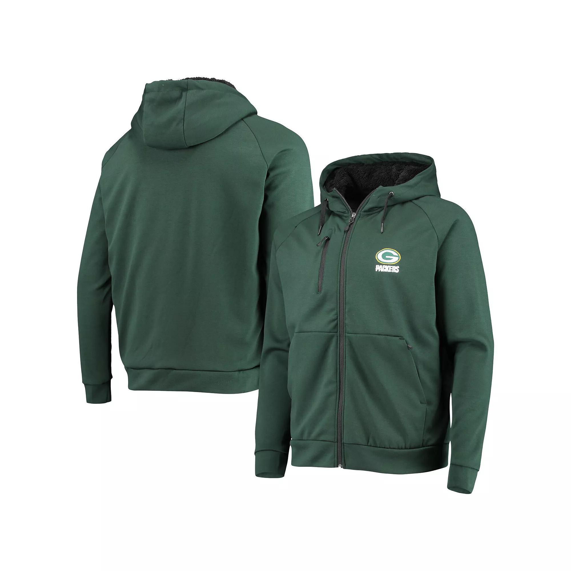 Men's Dunbrooke Green Green Bay Packers Shag Tri-Blend Full-Zip Raglan Hoodie,  Product Image