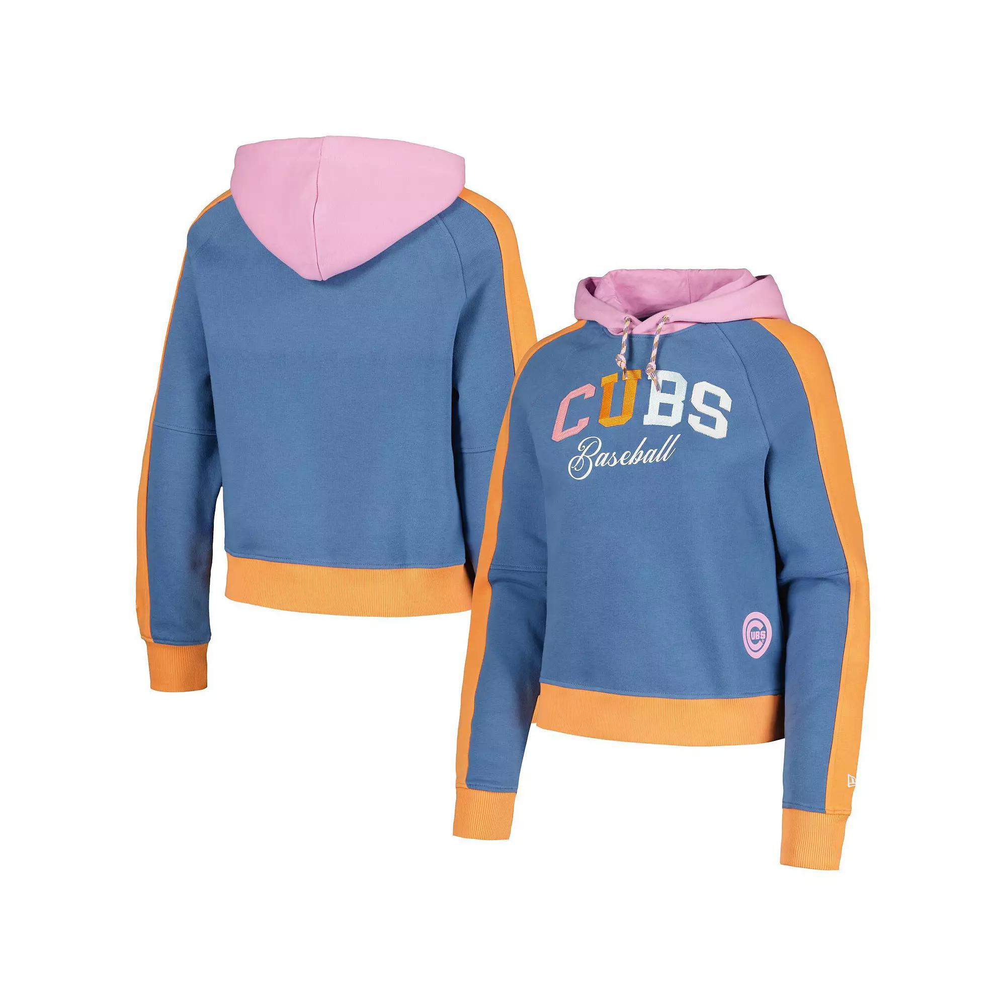 Women's New Era Light Blue Chicago Cubs Fashion Color Pop Pullover Hoodie, Size: Medium Product Image
