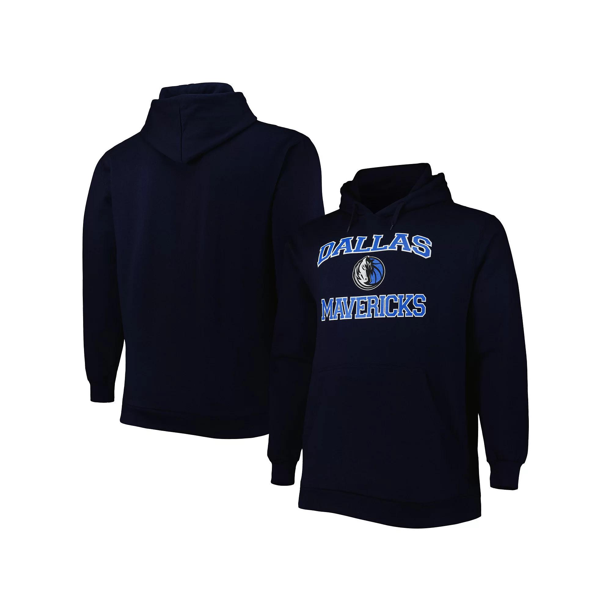 Men's Navy Dallas Mavericks Big & Tall Heart & Soul Pullover Hoodie,  Product Image