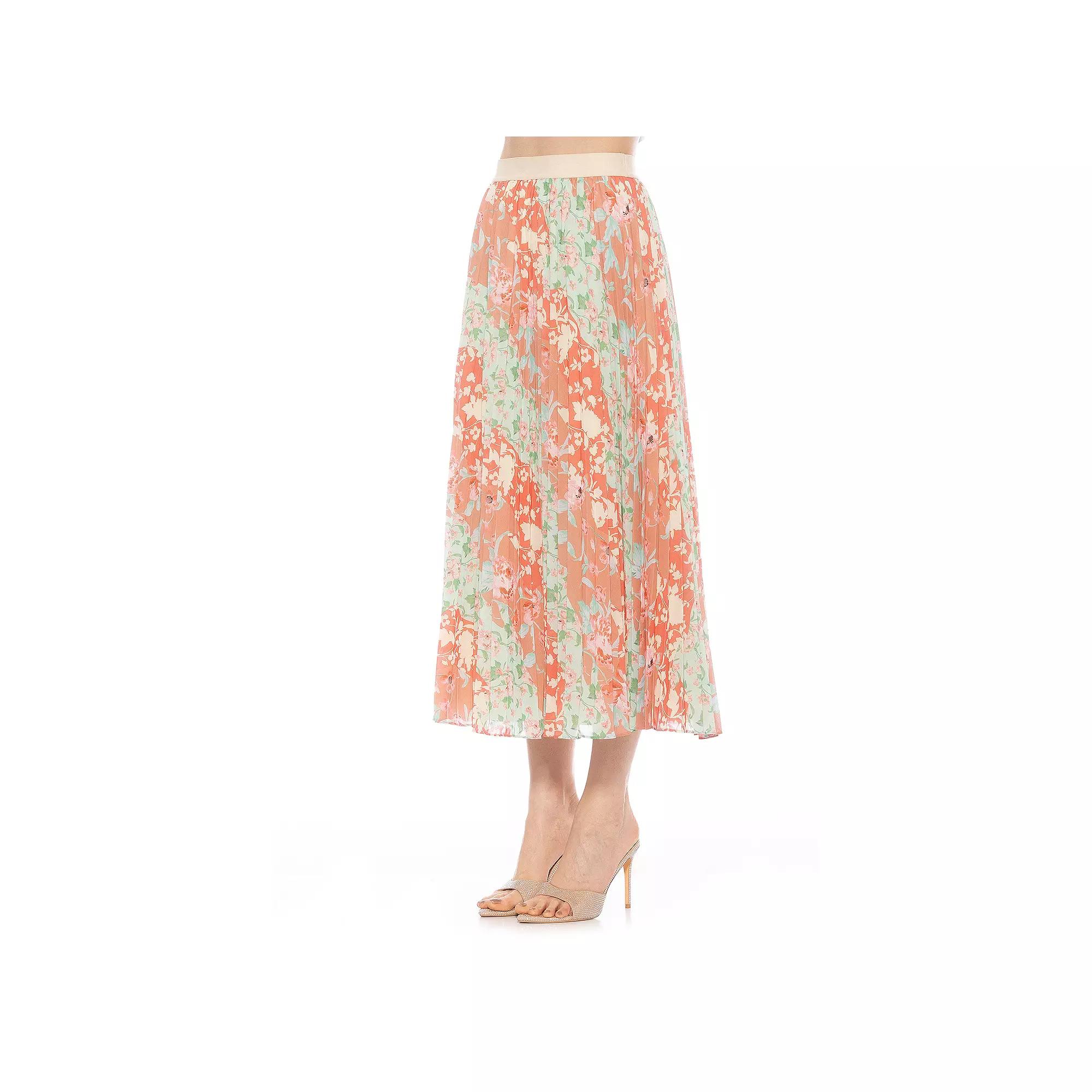 Women's ALEXIA ADMOR Kesia Pleated Midi Skirt,  Product Image