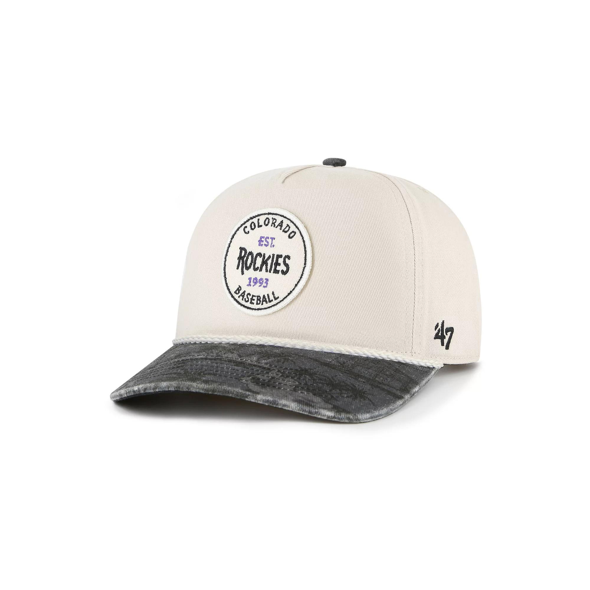 Men's '47 Cream/Black Colorado Rockies Fiji Rope Hitch Adjustable Hat, Beige Product Image