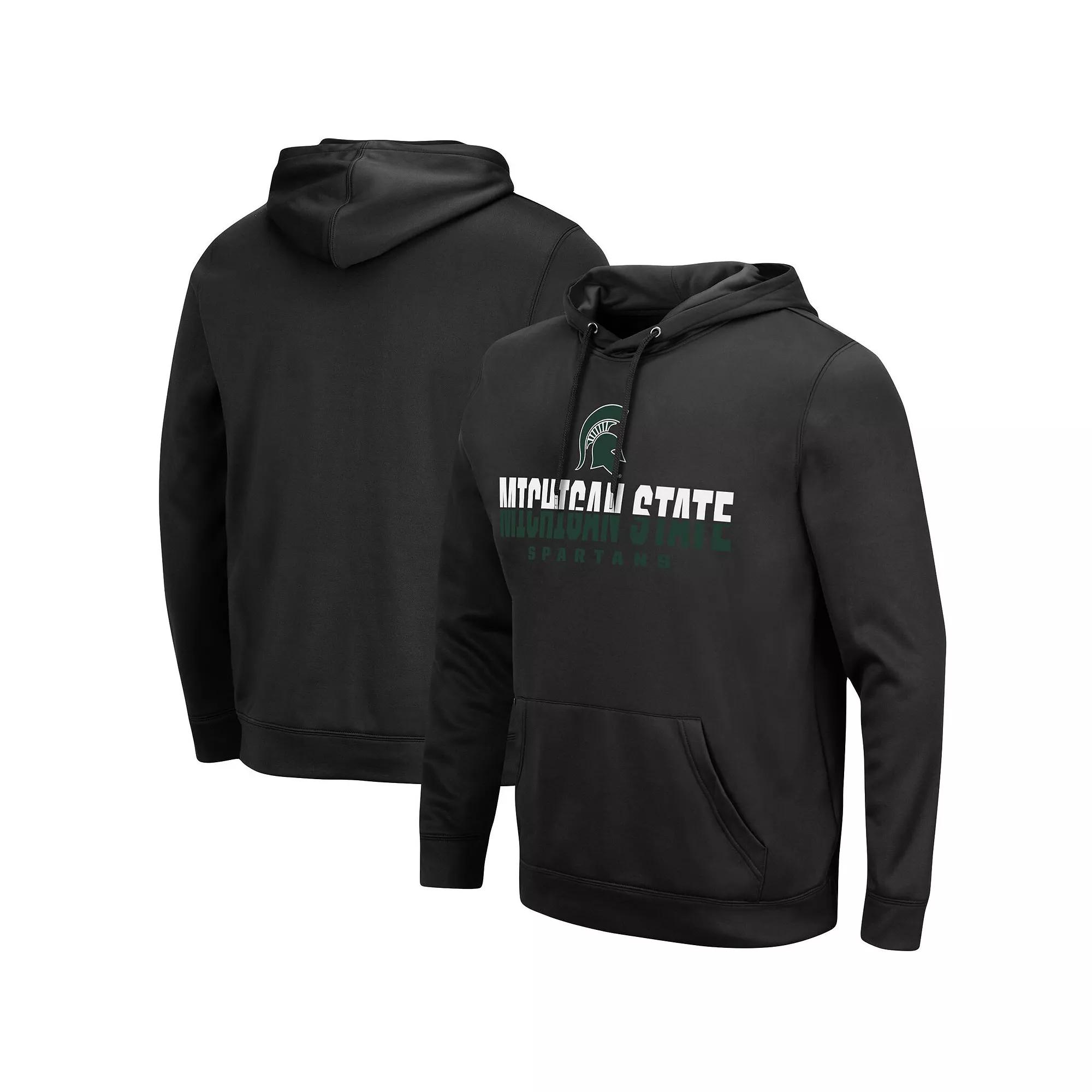 Men's Colosseum Black Michigan State Spartans Lantern Pullover Hoodie,  Product Image