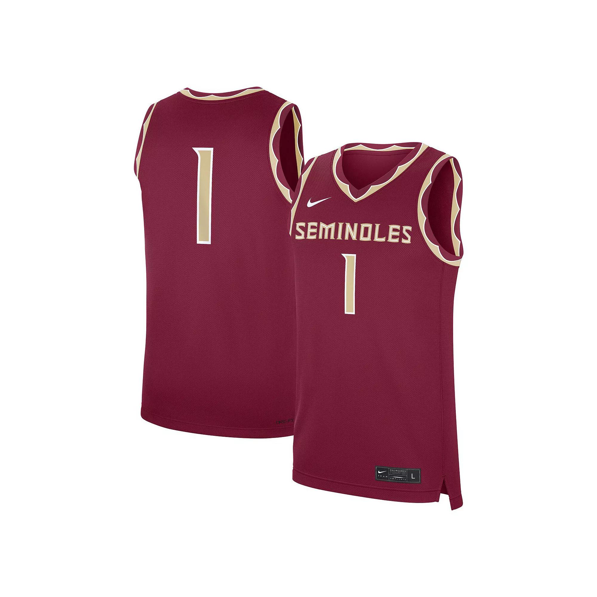 Men's Nike #1 Garnet Florida State Seminoles Road Replica Jersey,  Product Image