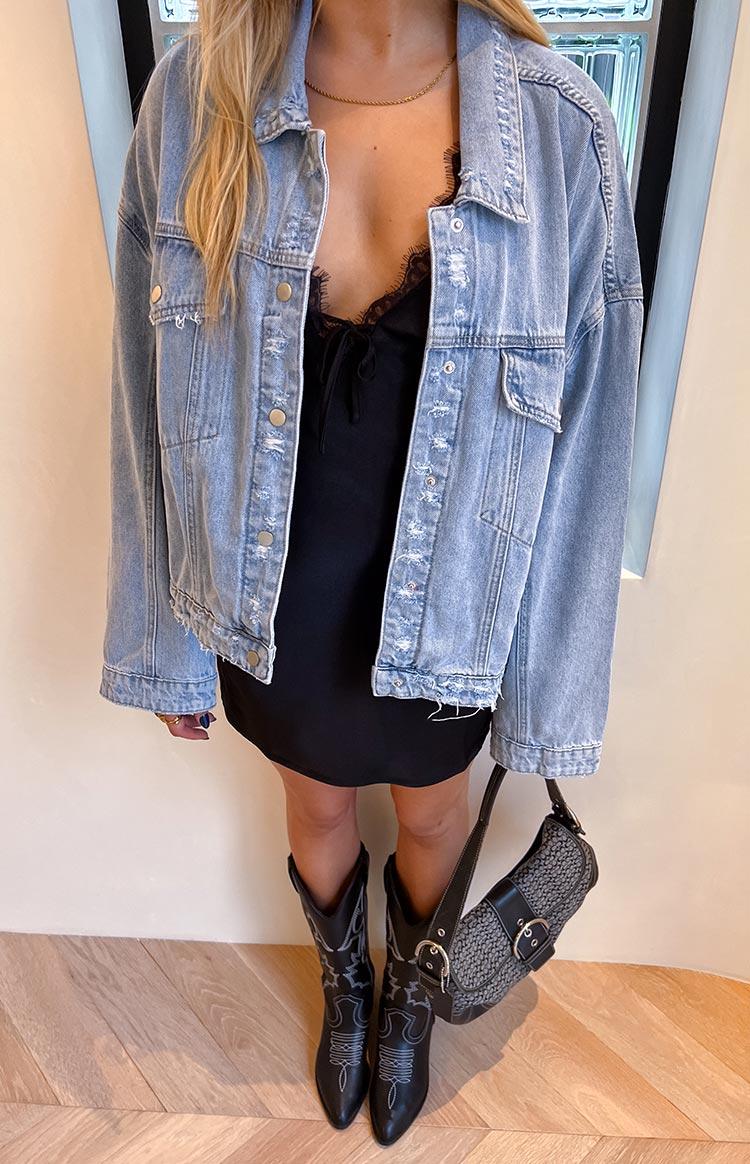 Hugo Light Wash Oversized Denim Jacket Product Image