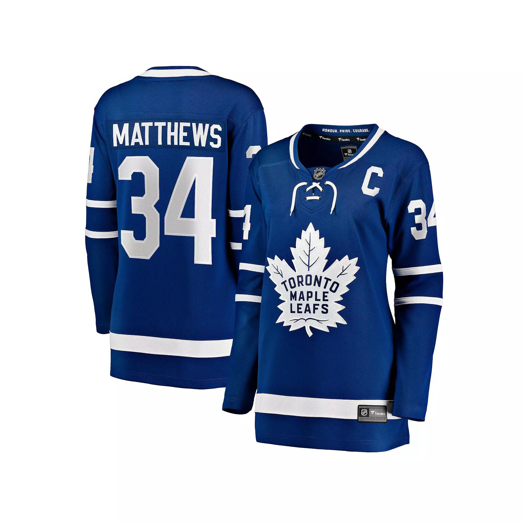 Women's Fanatics Auston Matthews Blue Toronto Maple Leafs Captain Patch Home Breakaway Player Jersey,  Product Image