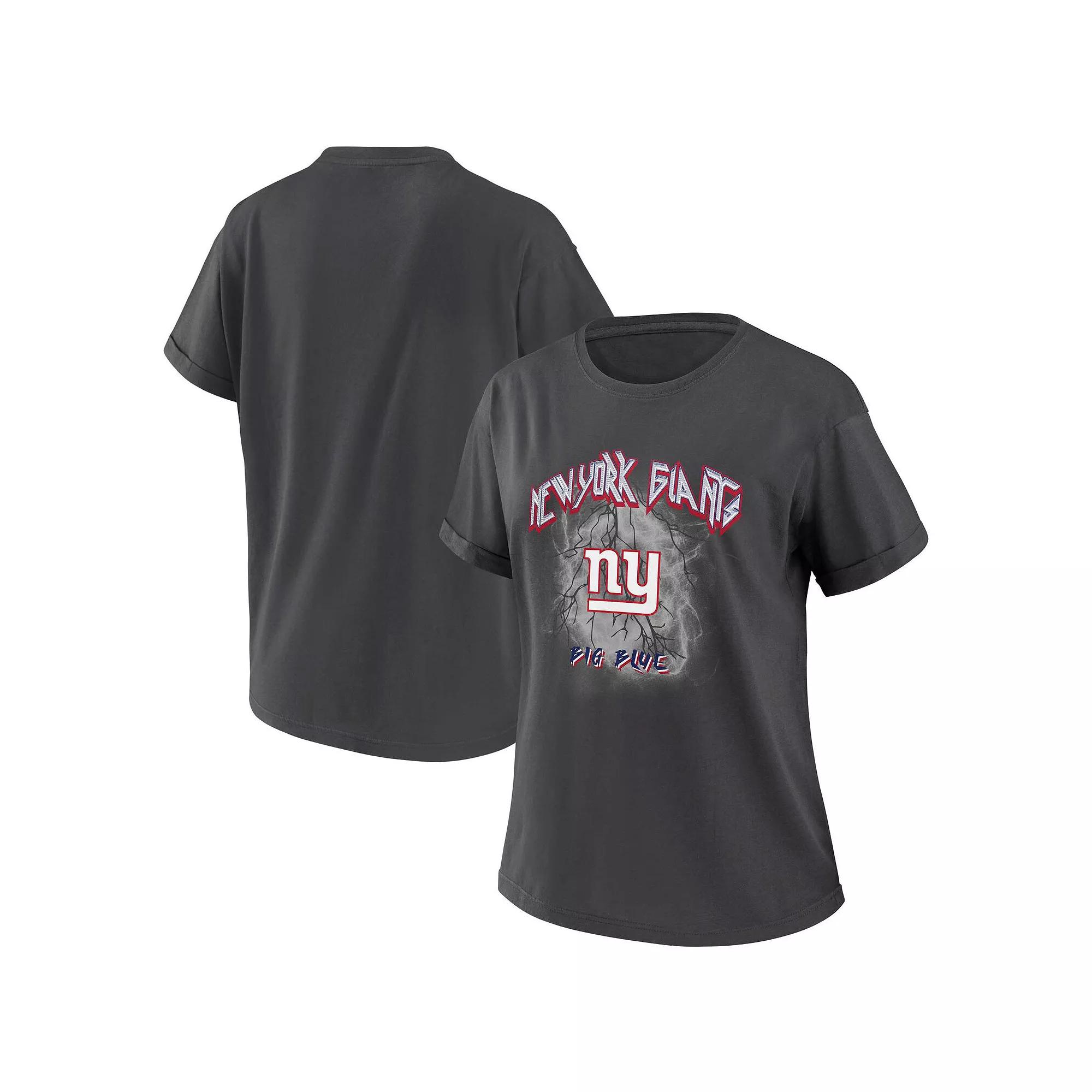 Women's WEAR by Erin Andrews Charcoal Indianapolis Colts Boyfriend T-Shirt,  Product Image