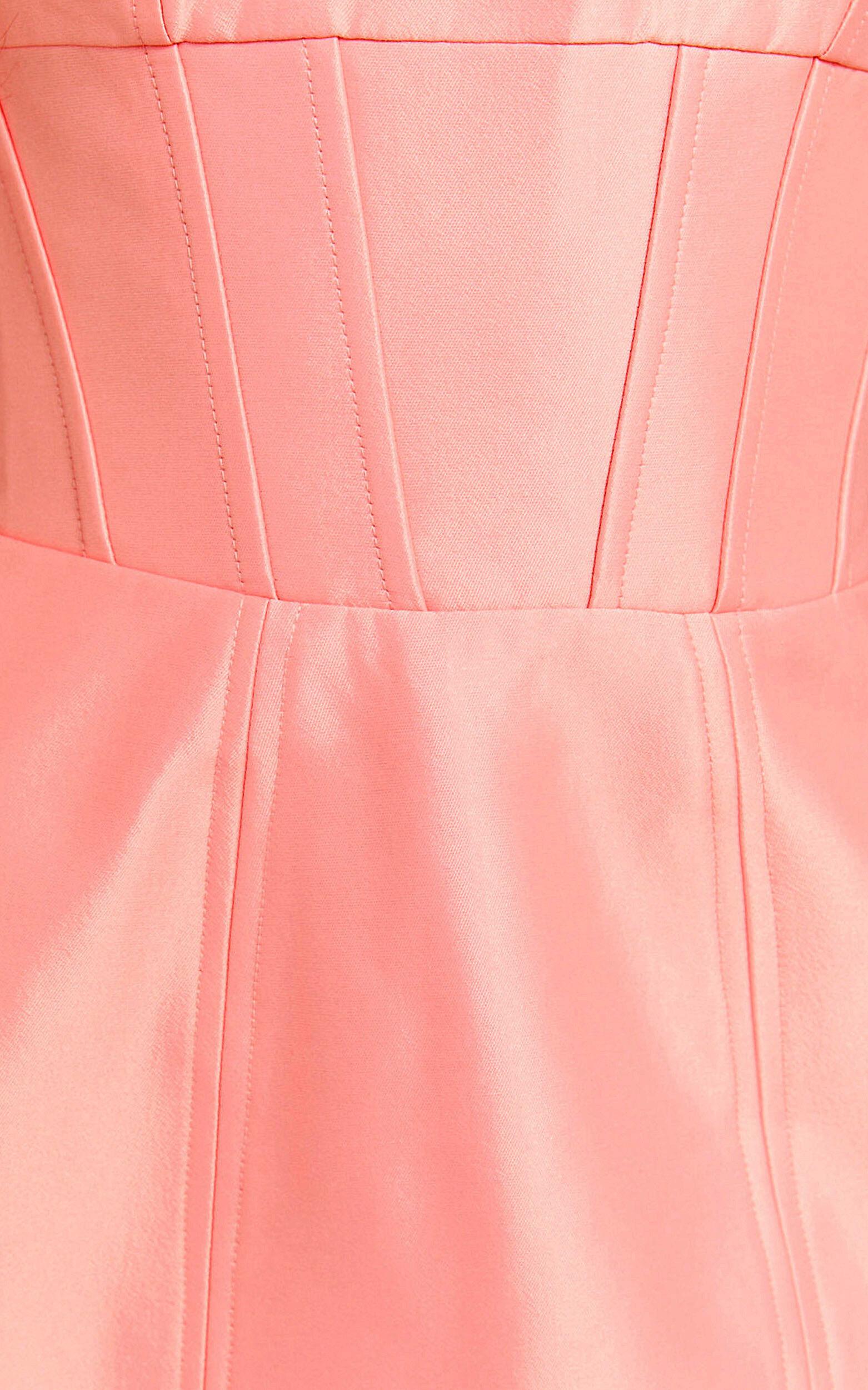 Amalie The Label - Judith Strapless Corset Bodice Lace Back Mini Dress in Blush Product Image