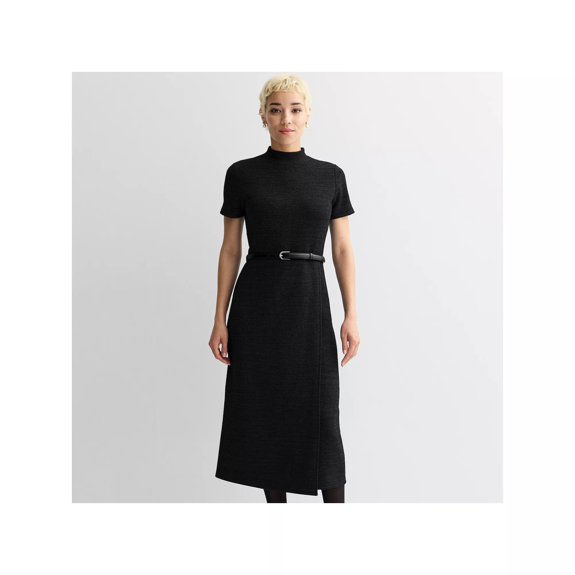 Women's Nine West Overlay Midi Knit Dress,  Product Image