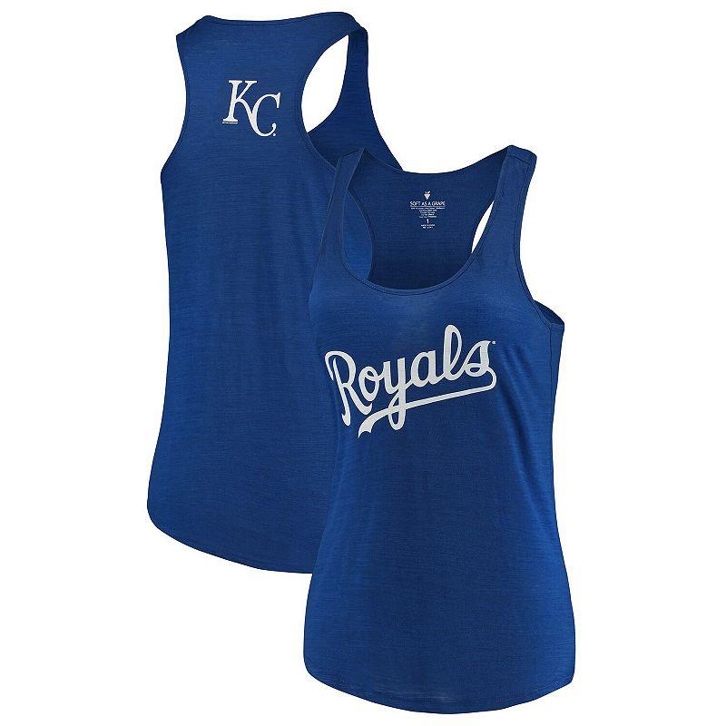 Women's Soft as a Grape Royal Kansas City Royals Plus Size Swing for the Fences Racerback Tank Top, Size: 2XL, Blue Product Image