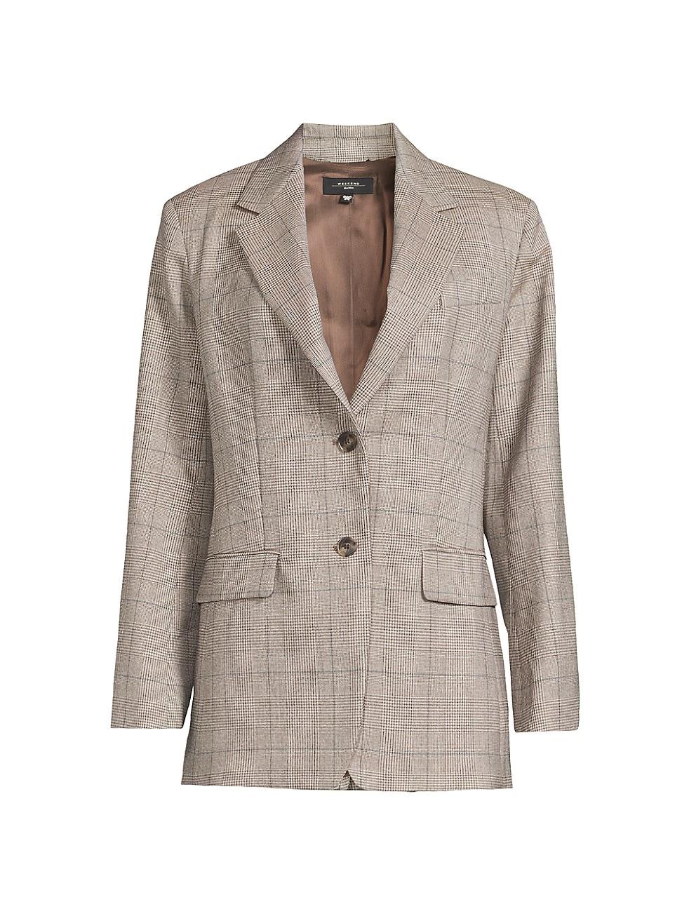 Womens Burgos Plaid Tailored Jacket Product Image