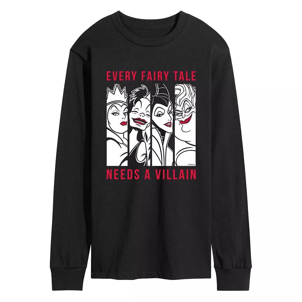 Disney Villains Men's Every Fairy Tale Needs A Villain Long Sleeve Graphic Tee,  Product Image