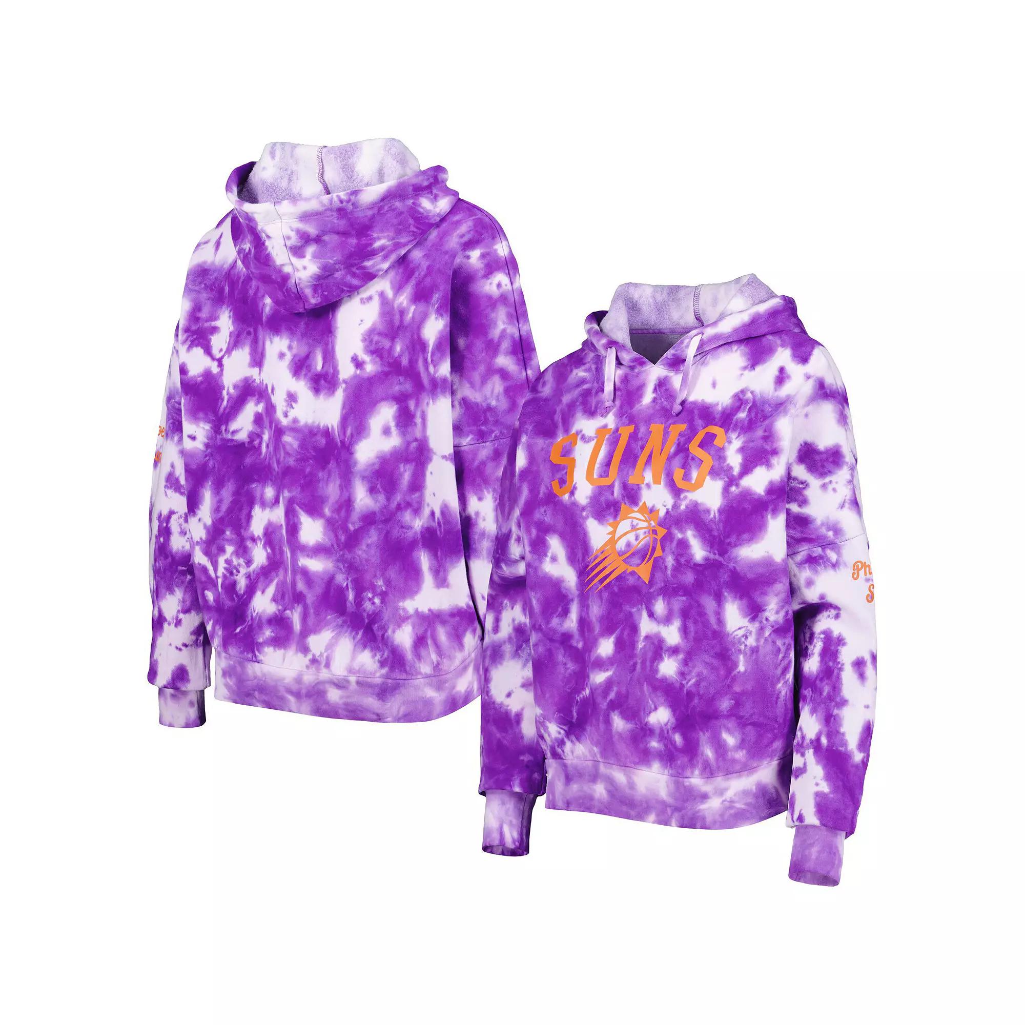 Women's New Era Purple Phoenix Suns Brushed Cotton Tie-Dye Pullover Hoodie,  Product Image