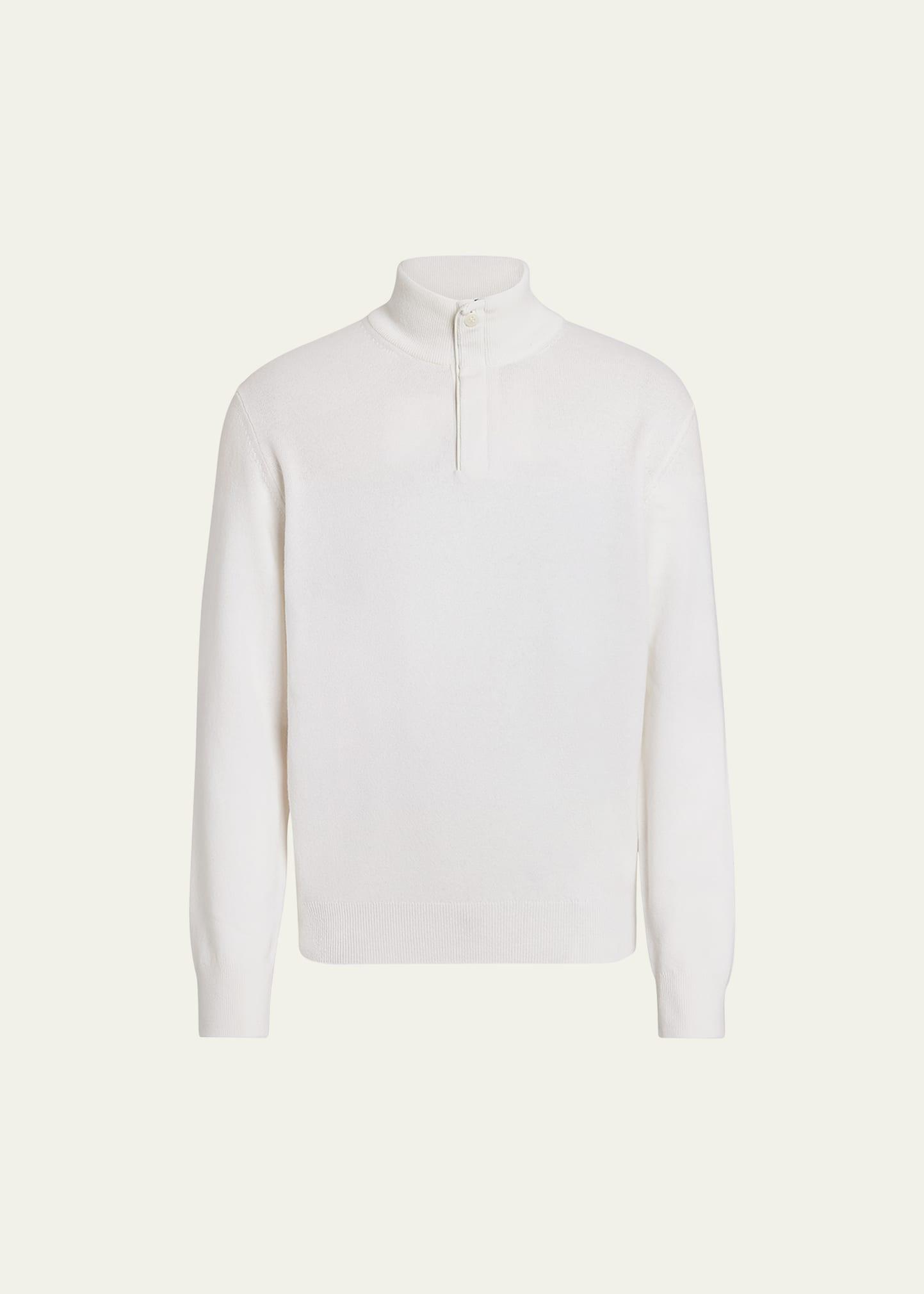Mens Oasi Cashmere Zip Mock Neck Sweater Product Image