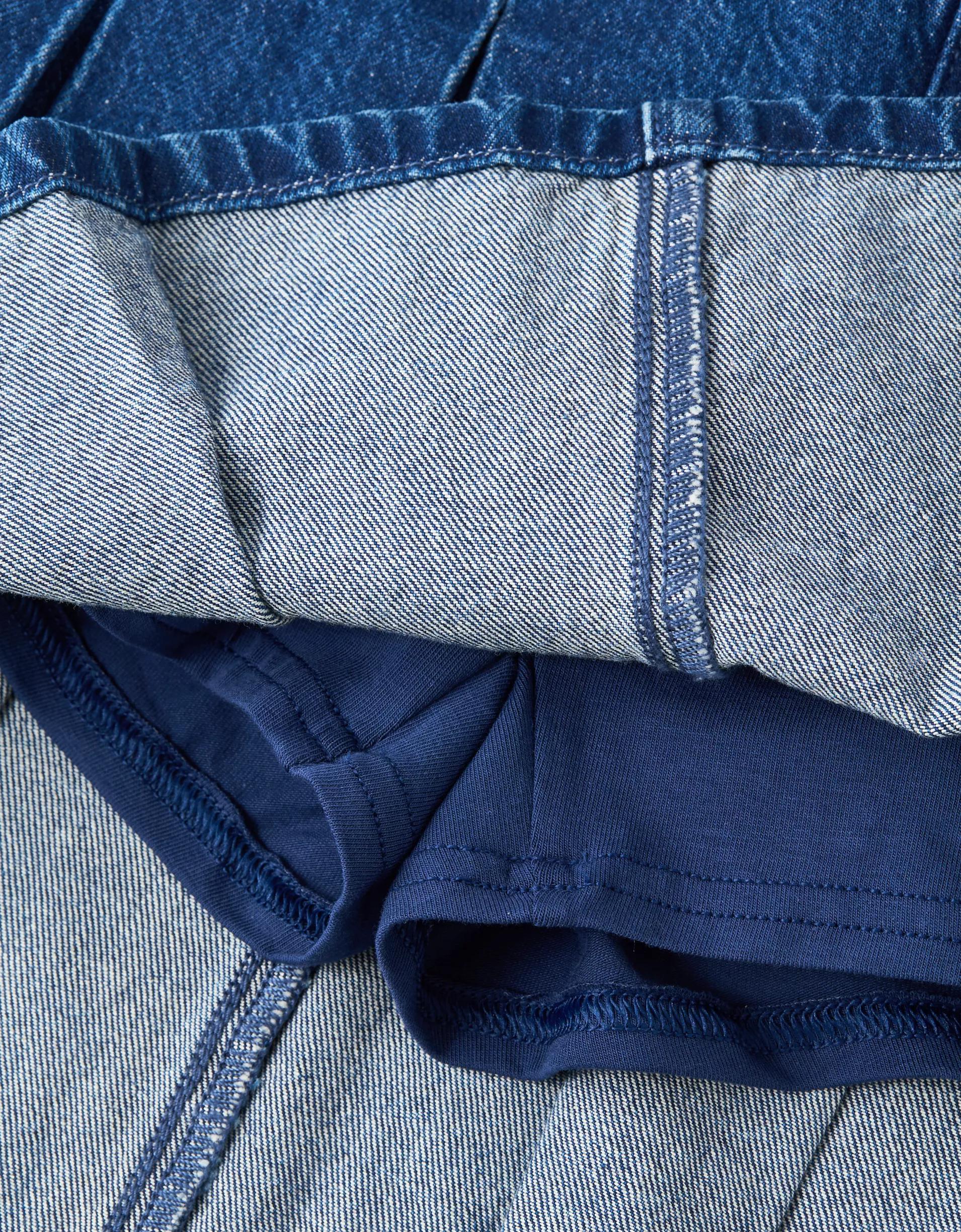 AE Pleated Denim Mini Skort Product Image