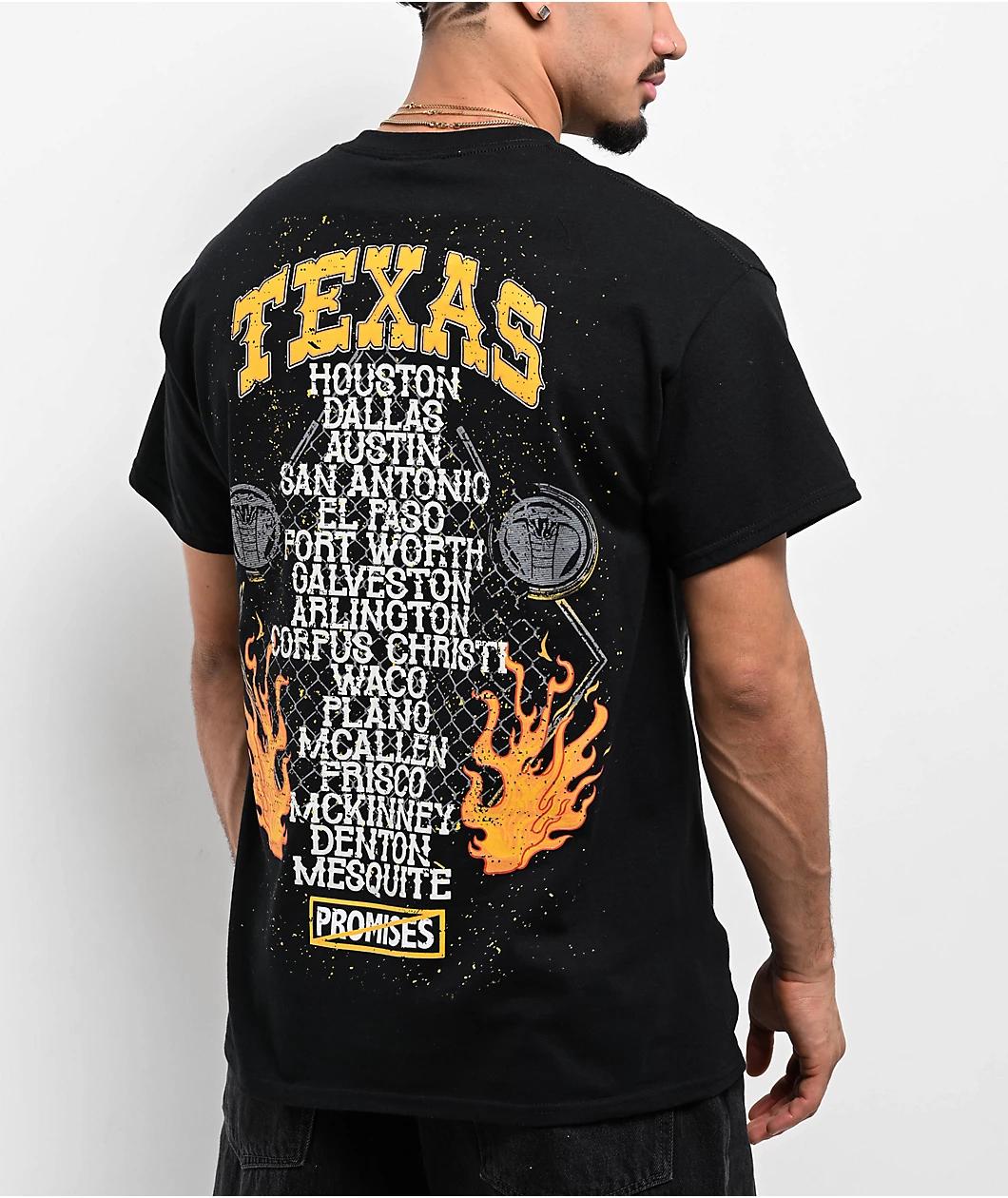 Broken Promises Texas Roll Call Black T-Shirt Product Image