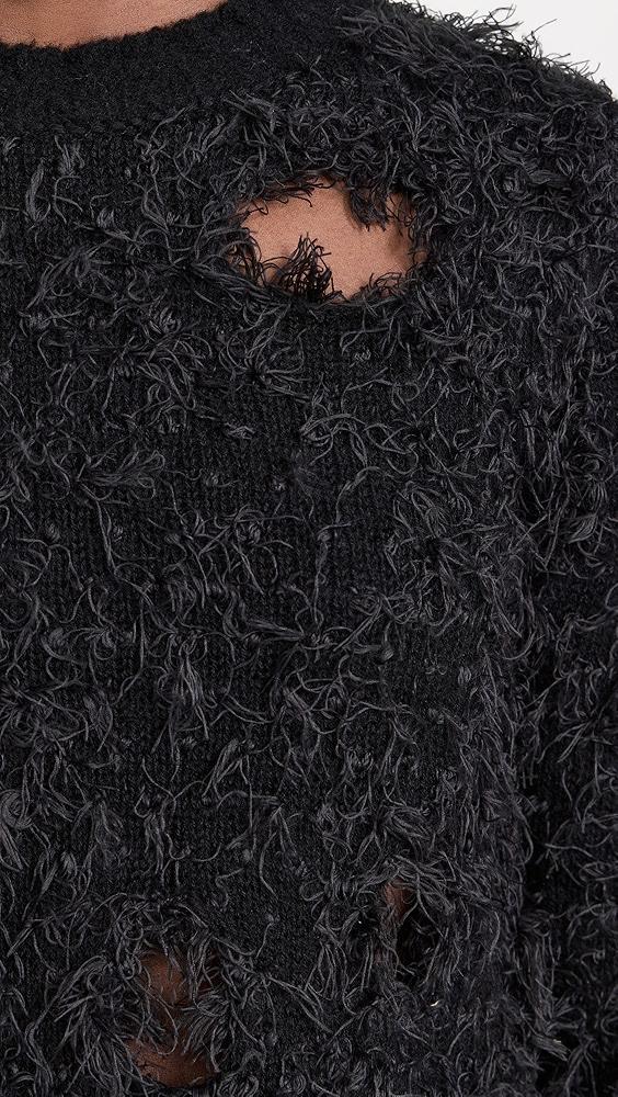 Acne Studios Hairy Web Crew Neck Sweater | Shopbop Product Image