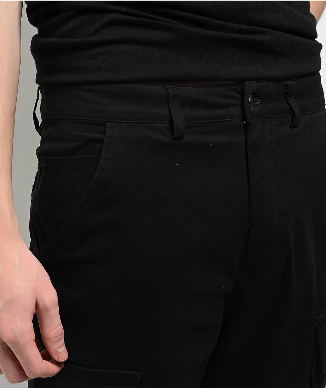 American Stitch Black Flare Cargo Pants Product Image