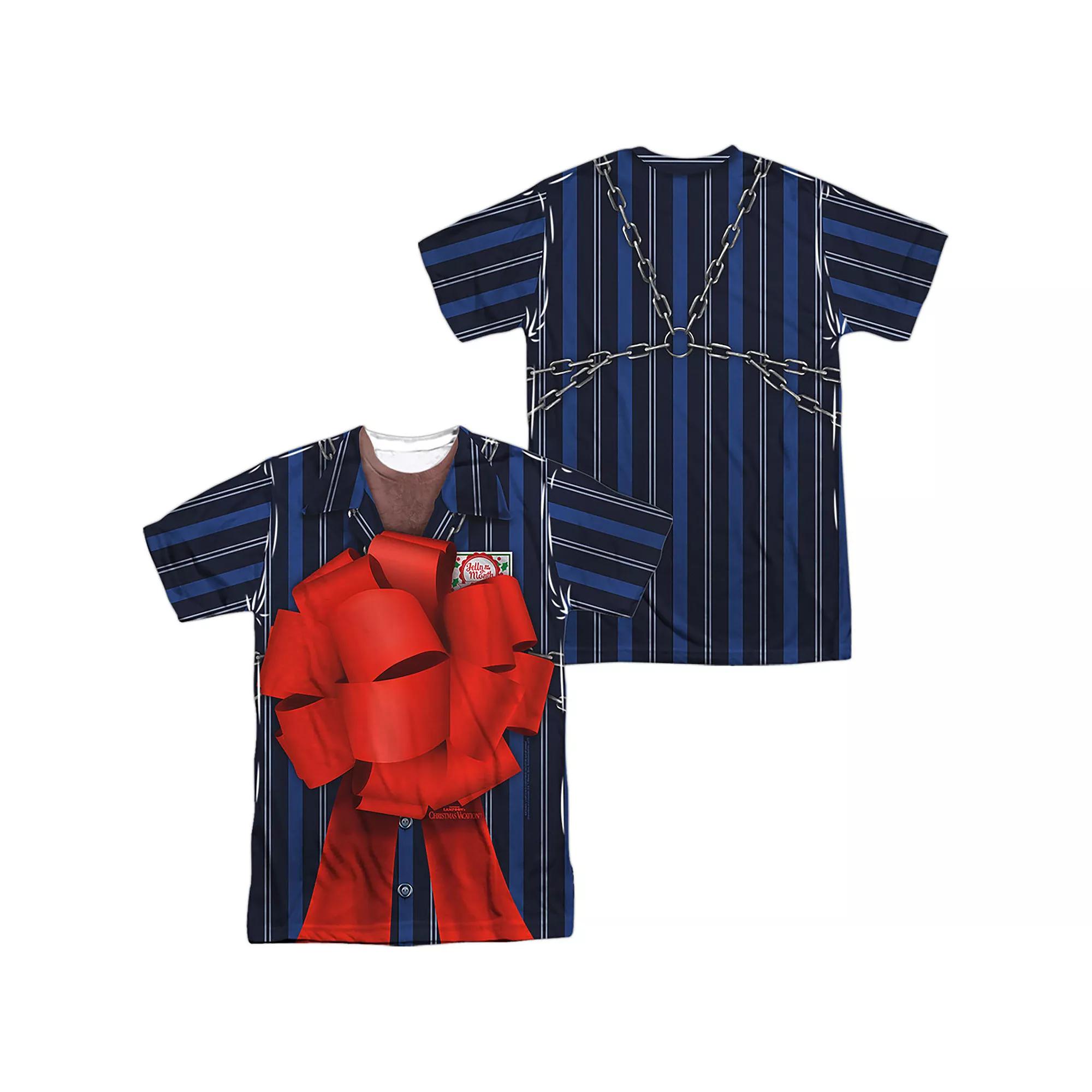 Men's National Lampoon's Christmas Vacation Frank Shirley Costume Sublimated Graphic Tee, Size: Large, Black Product Image