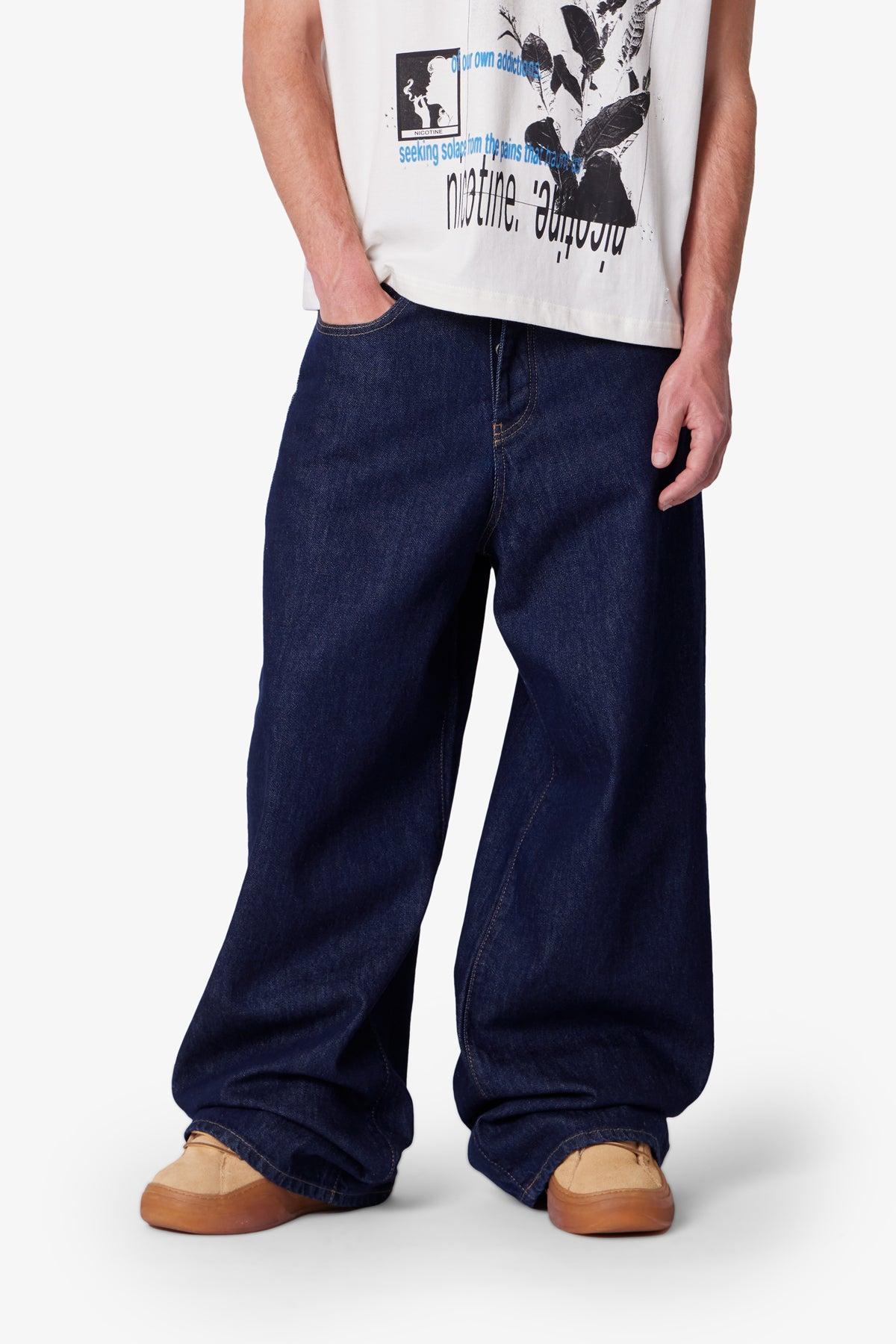 Raw Baggy Rave Denim - Washed Indigo Product Image