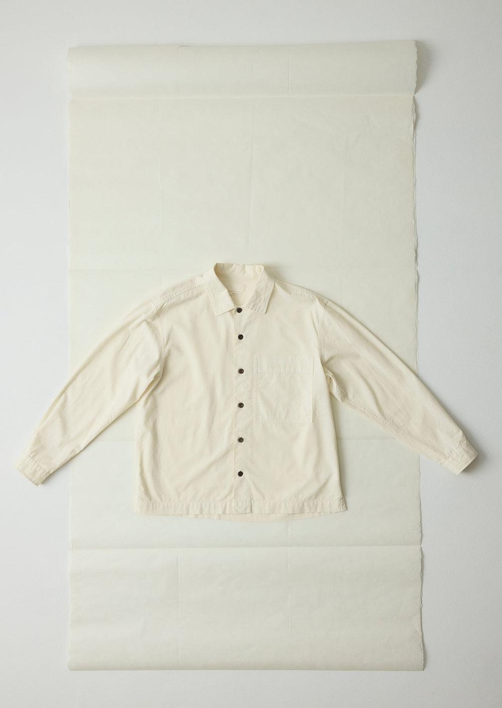 Garment Dyed Oxford Shirt | Ecru Product Image