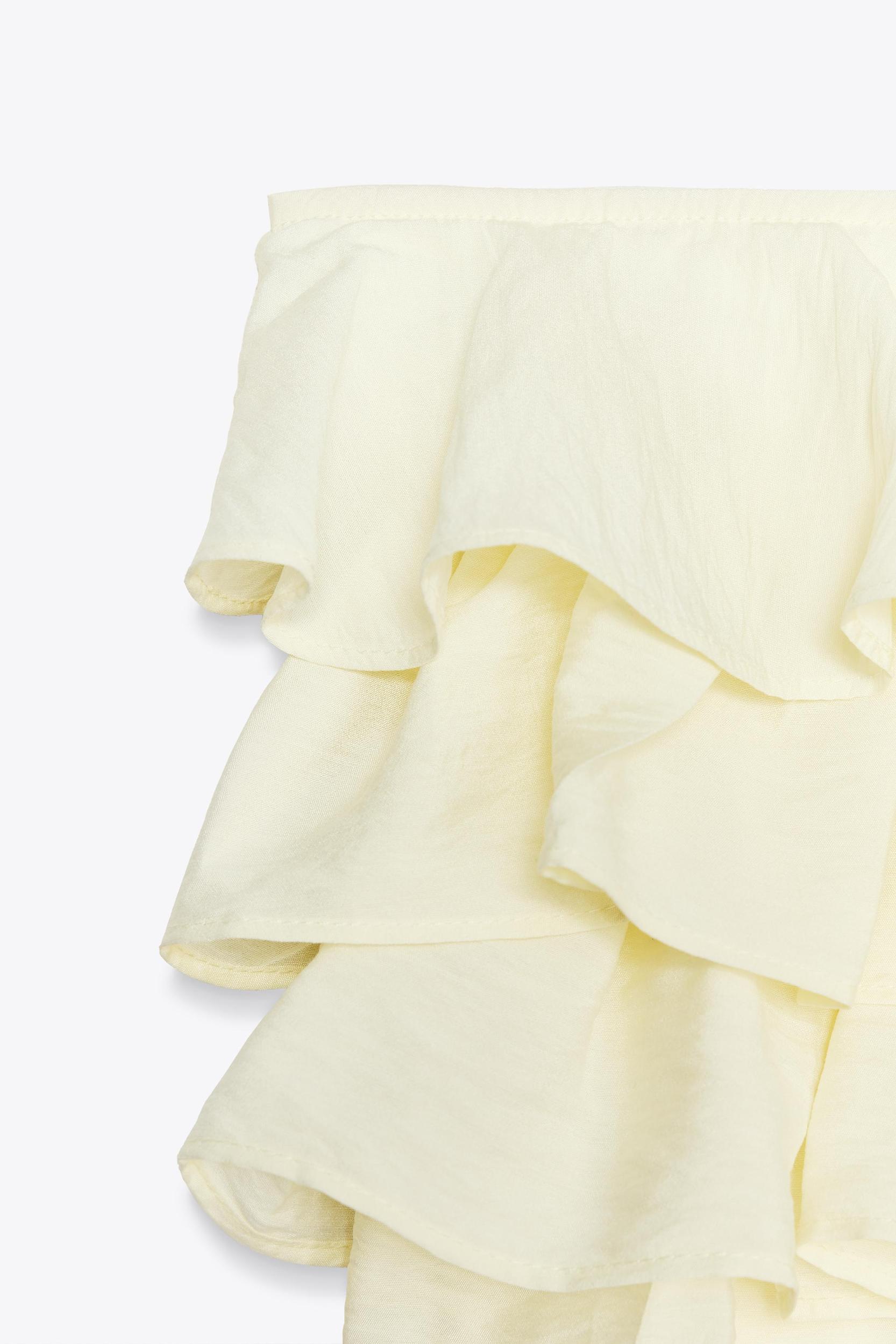 RUFFLED BANDEAU TOP Product Image